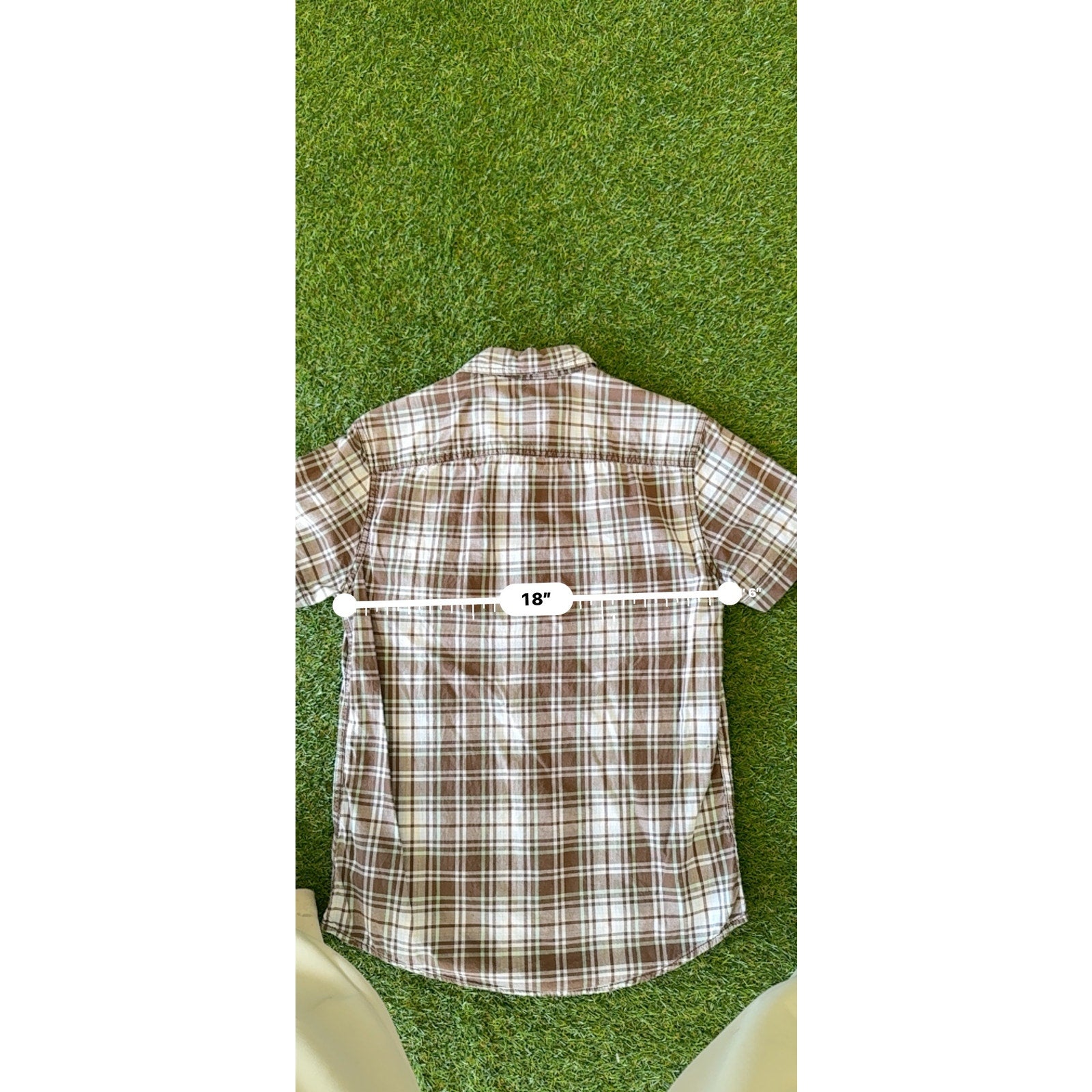 Y2K MOSSIMO BROWN PATTERNED BUTTON UP S