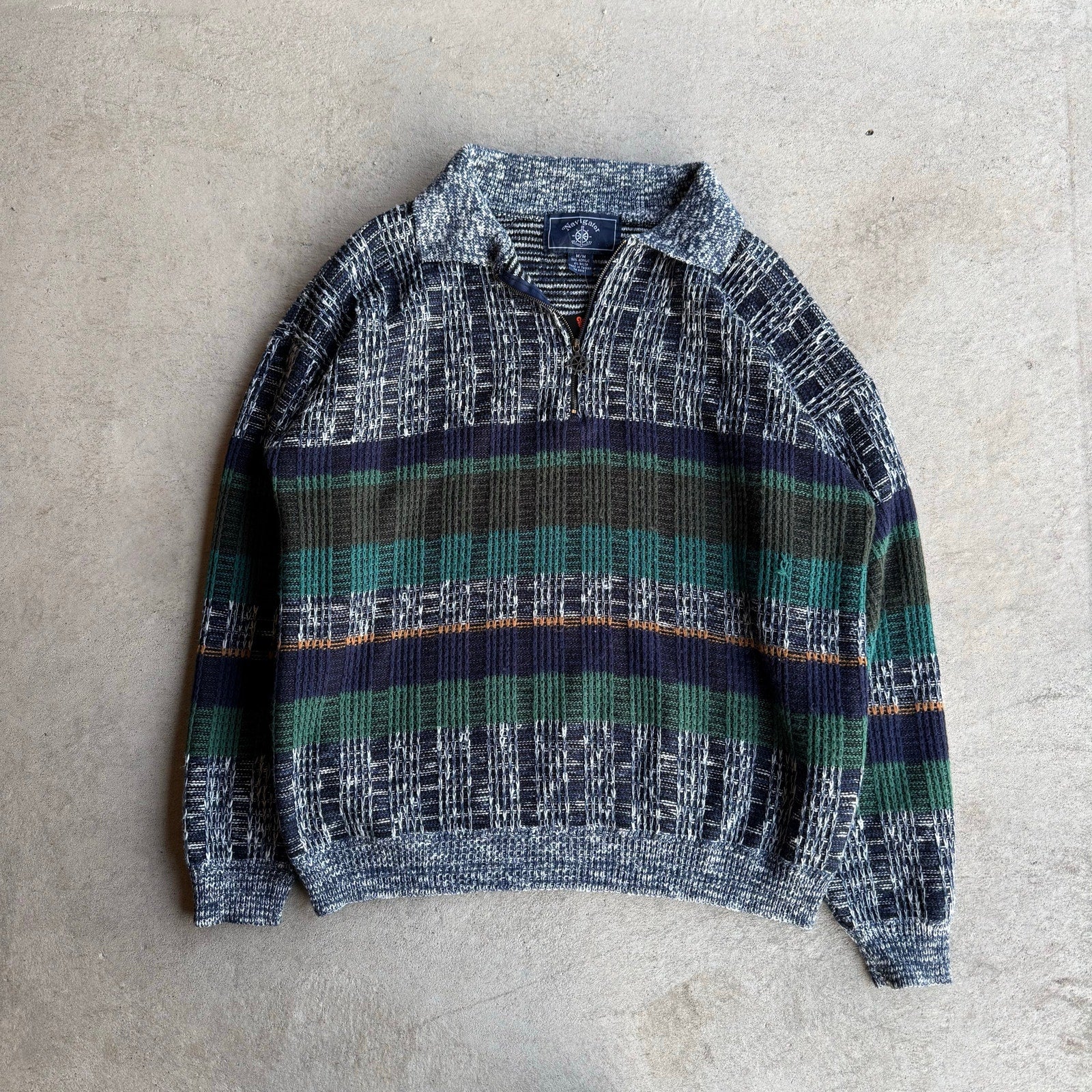 90s Navigator Knit Quarterzip M