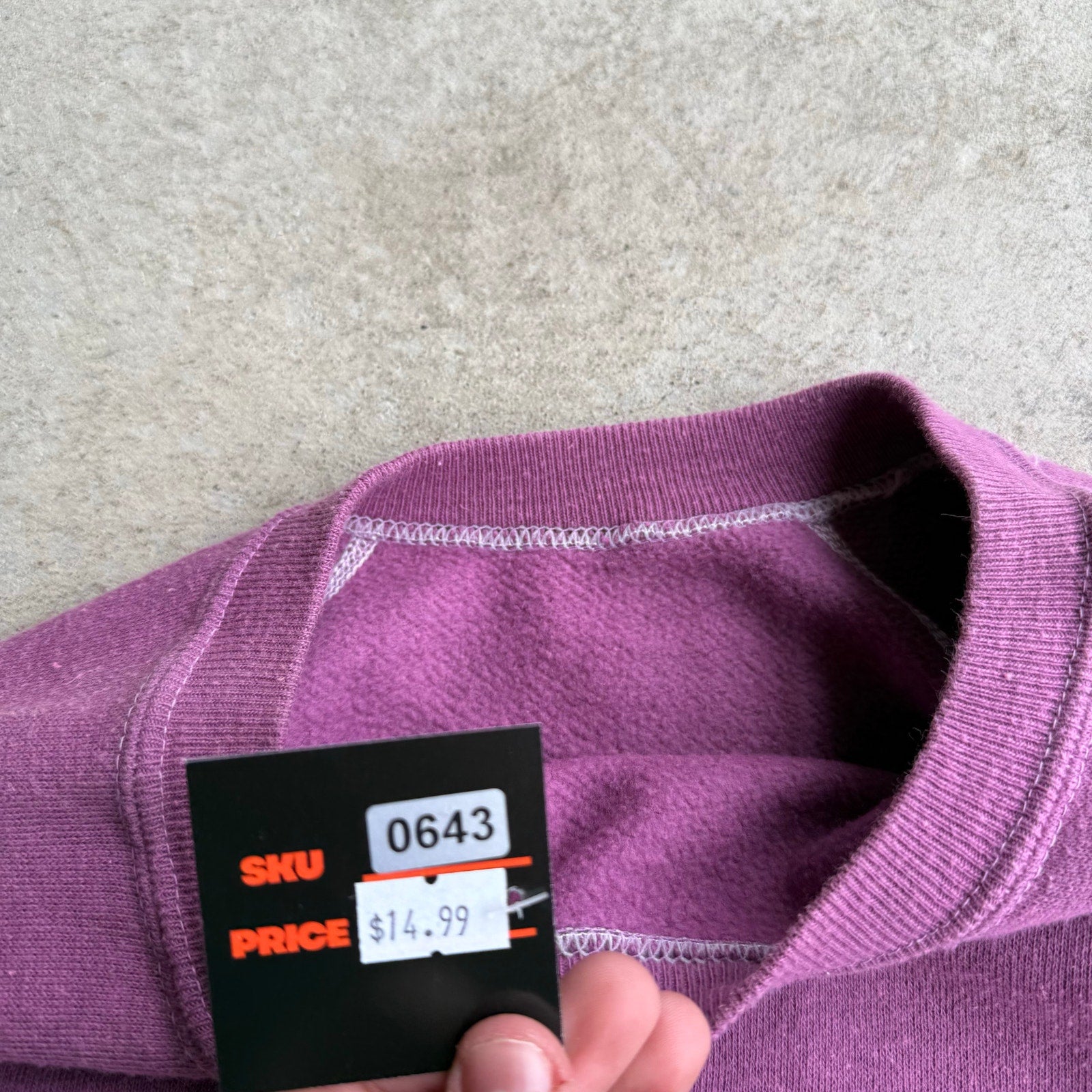 80S LIGHT VINTAGE PURPLE CREWNECK M