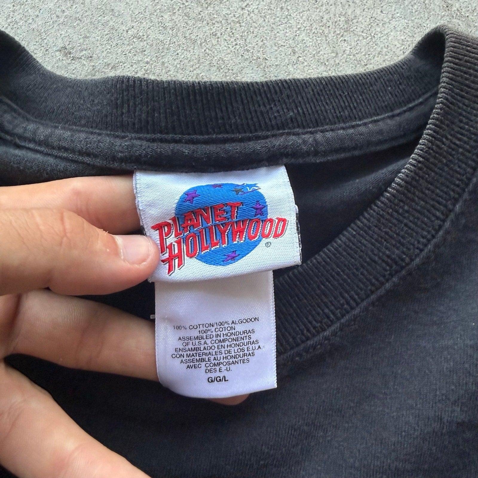 1991 Planet Hollywood Mens Center Hit Graphic Tee L