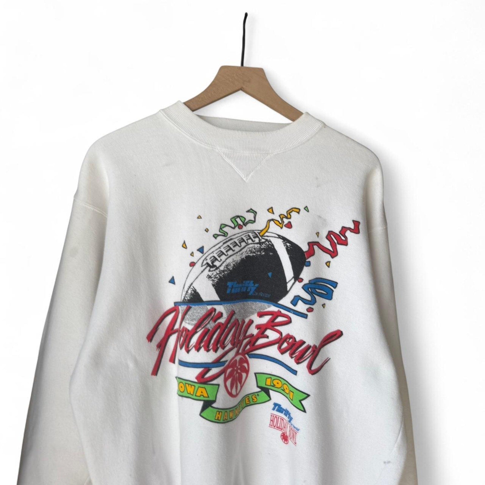 Vintage 90s holiday bowl crewneck L