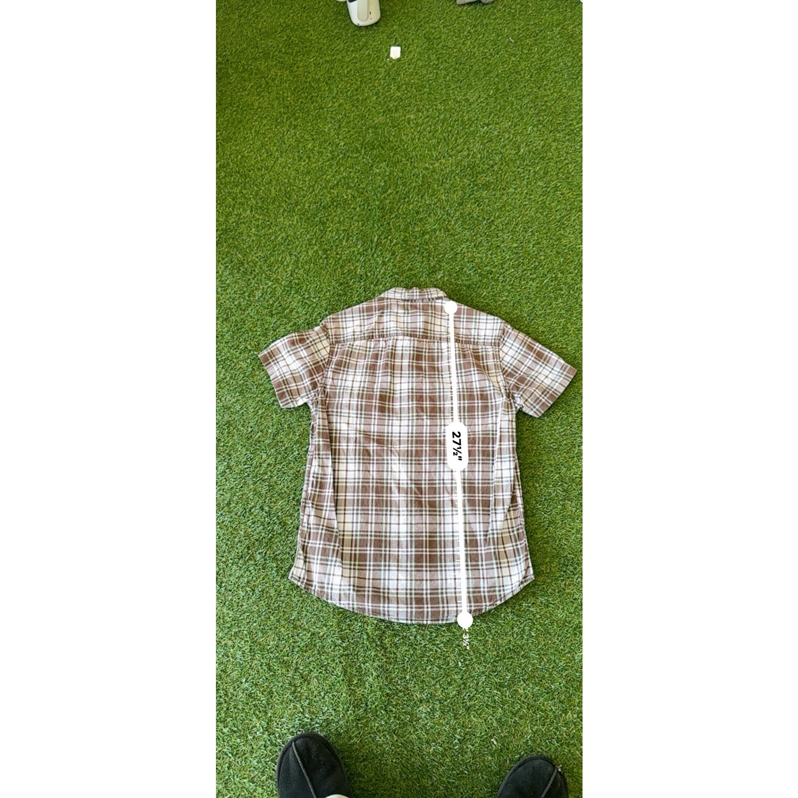 Y2K MOSSIMO BROWN PATTERNED BUTTON UP S