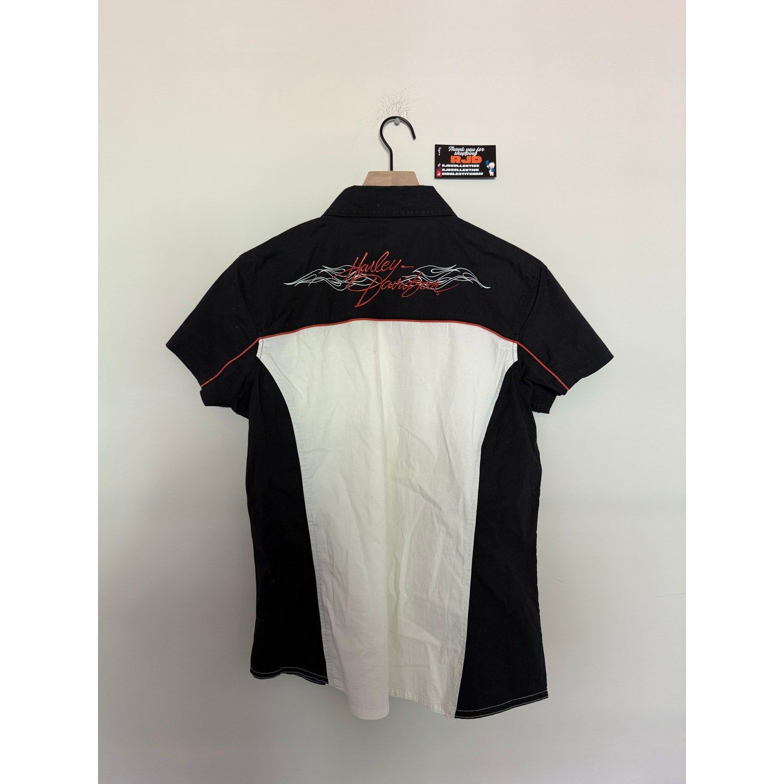 Y2K WOMENS HARLEY DAVIDSON BUTTON UP TOP
