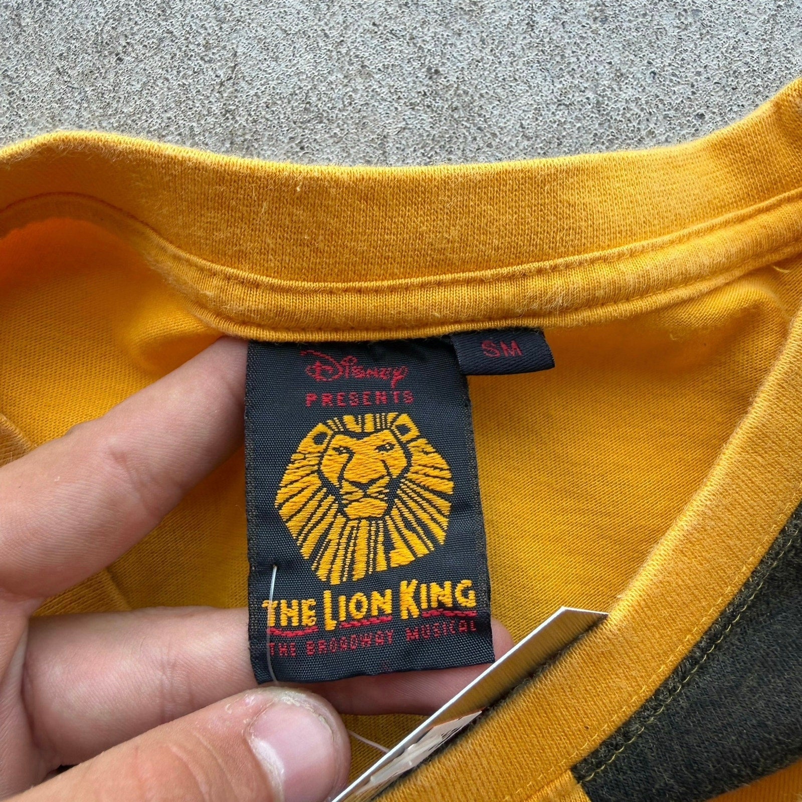 Y2K Mens The Lion King Aop Mens Yellow Tee S