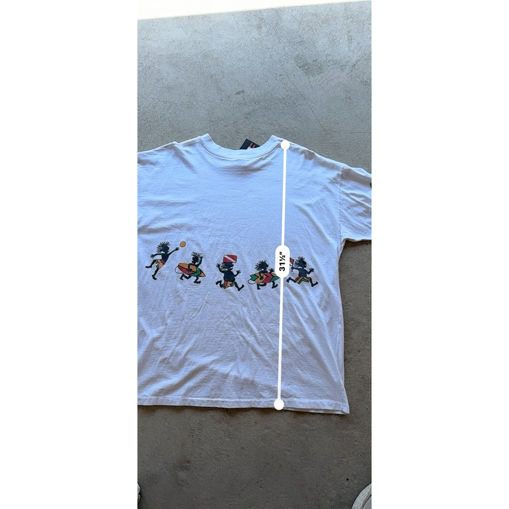 1996 Mens Cayman Islands "Reach The Beach!" Insanely Cool Wrap Around Tee XX-L