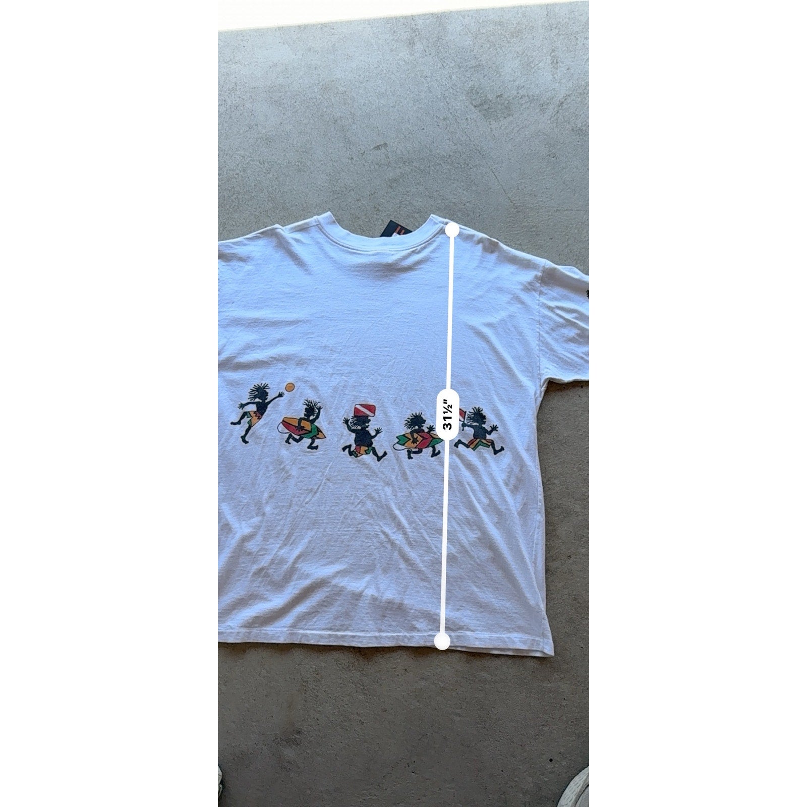1996 Mens Cayman Islands "Reach The Beach!" Insanely Cool Wrap Around Tee XX-L