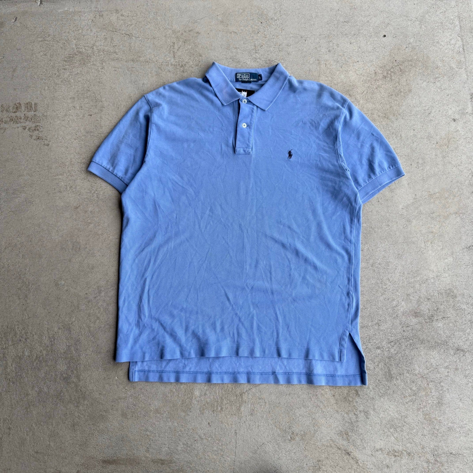 Y2K LIGHT BLUE MENS POLO L