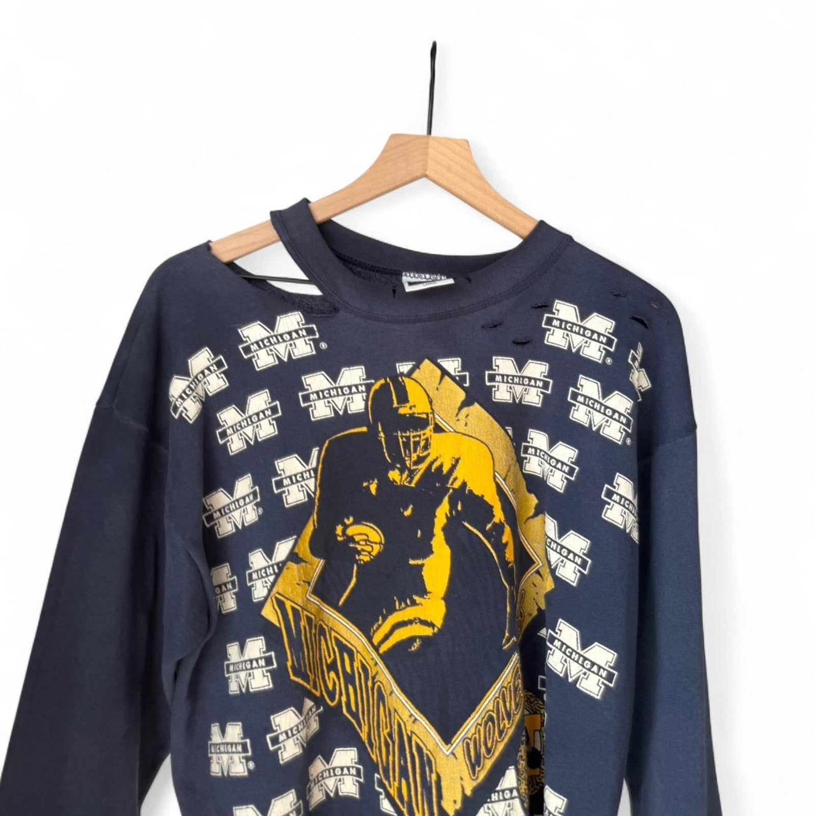 Vintage 90s cropped womens michigan M