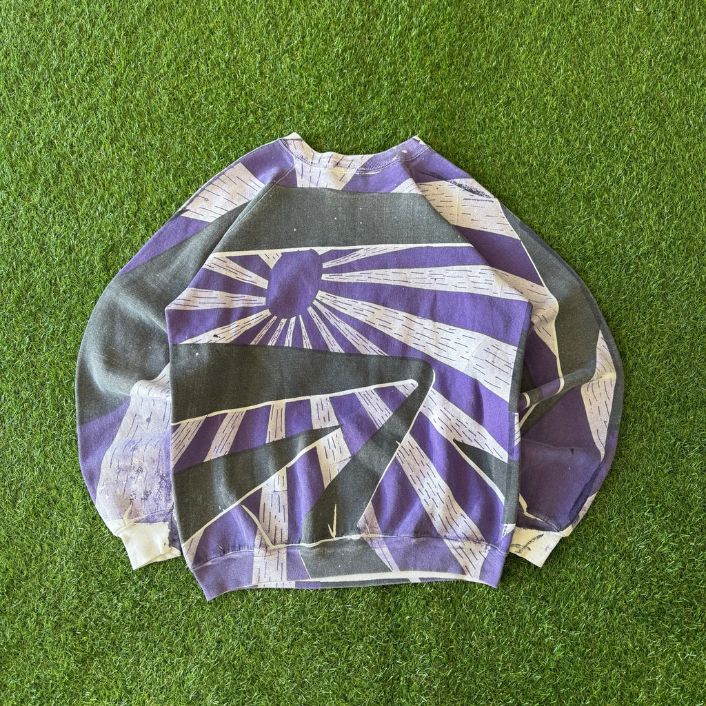 80s Crazy Aop Print Graphic Fila Crewneck M