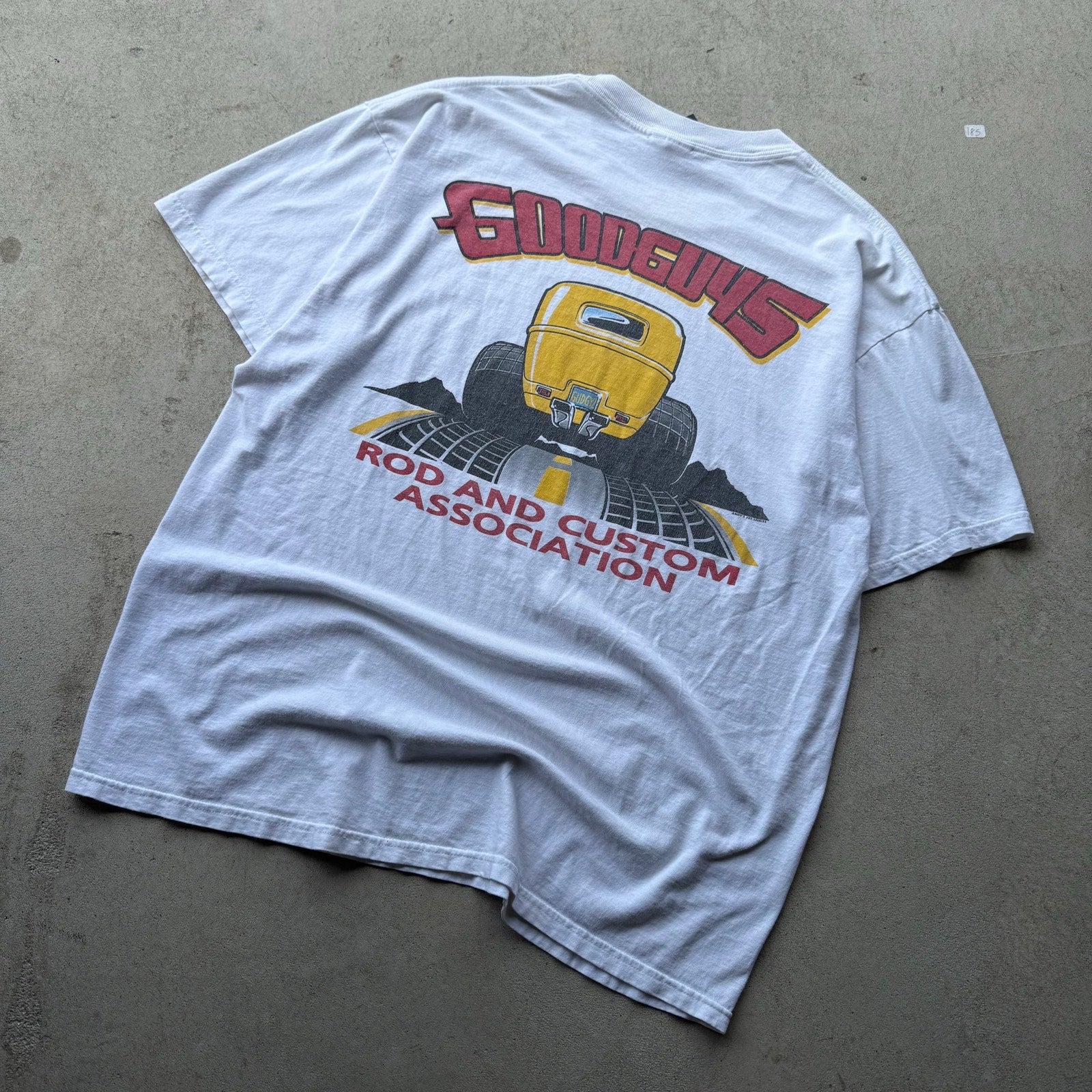 1998 Mens Good Guys Motor City White Jerzees Car Tee L