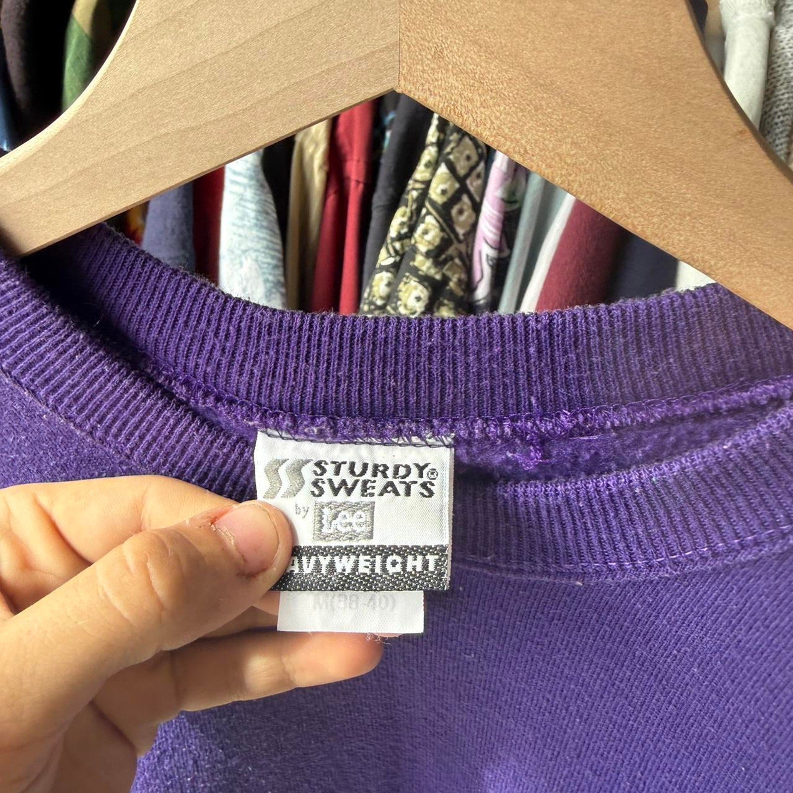 Vintage 90s lee purple blank M