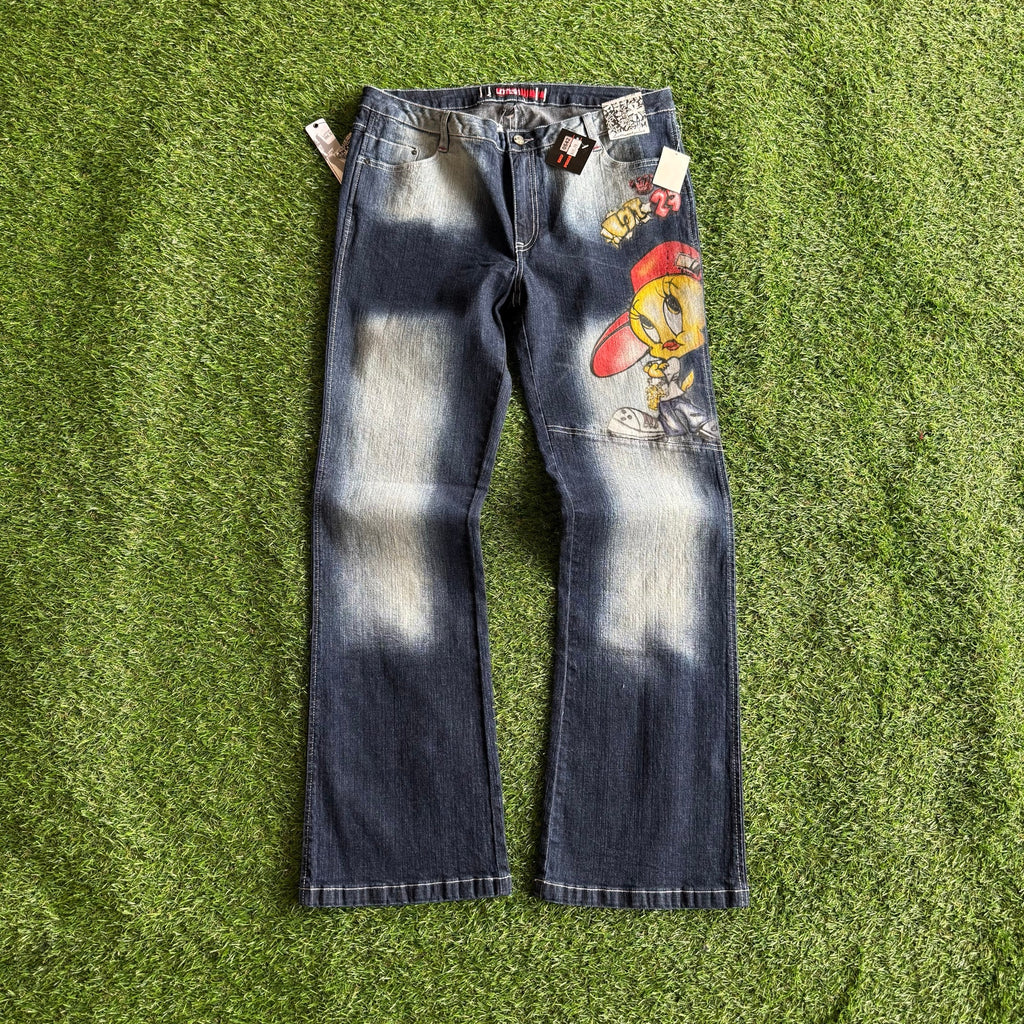 Y2K Deadstock Tweety Looney Tunes Lot 29 Jeans 32 x 30