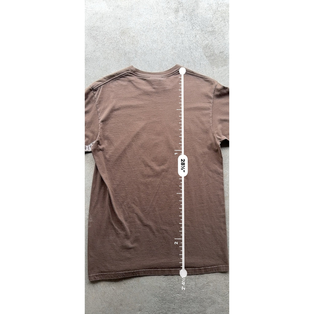 Y2K Brown Mens Skeleton Volcom Tee M
