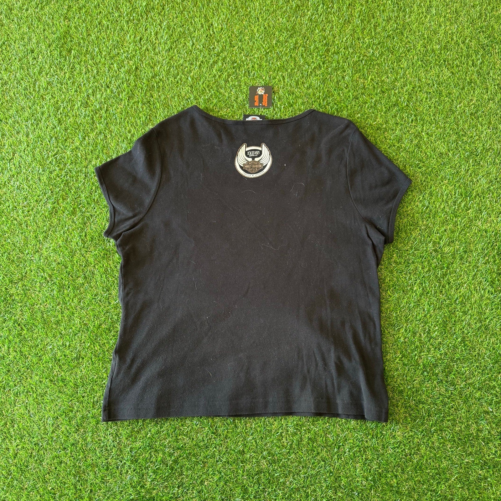 Y2K Rhinestone Womens Harley Davidson Top X-L