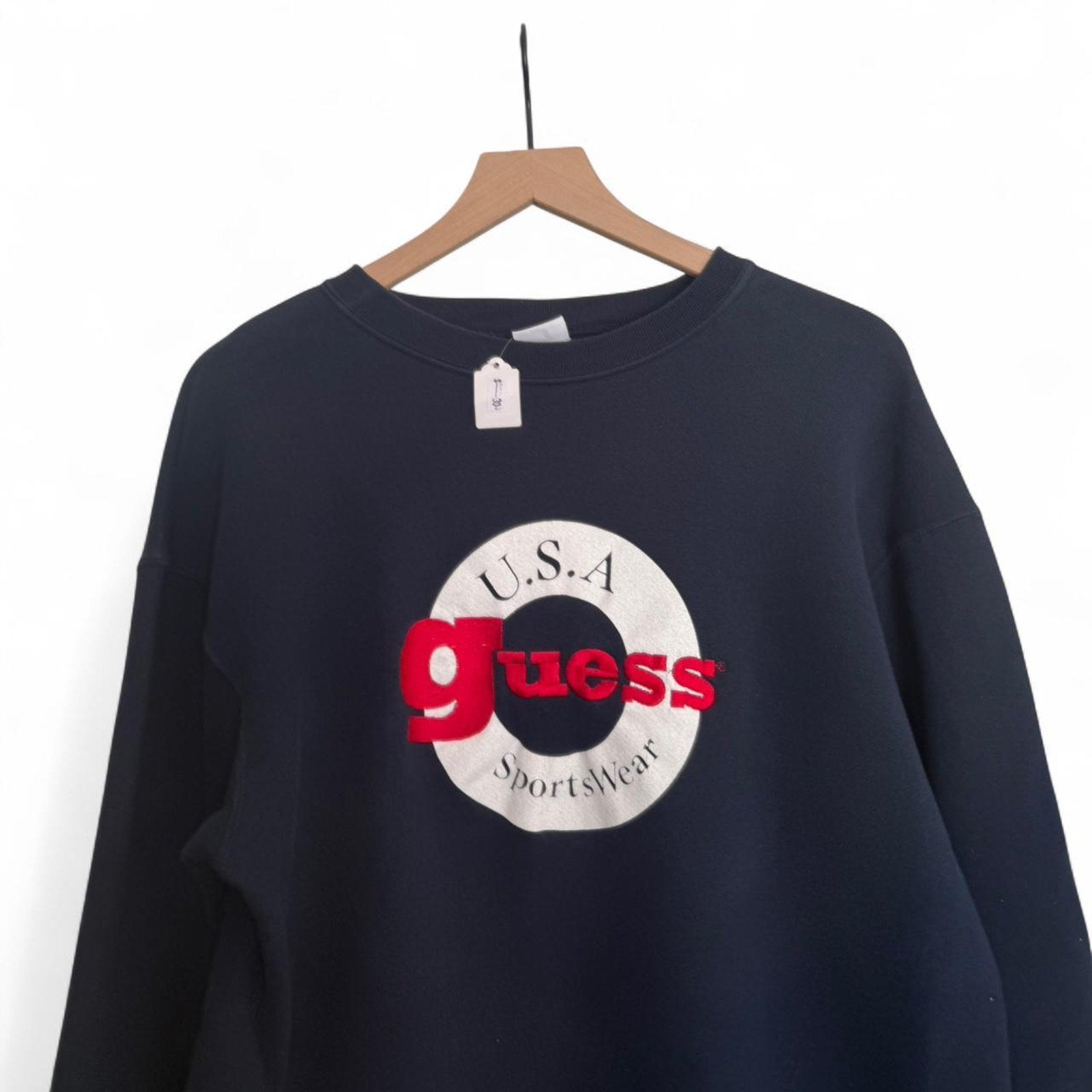 Vintage guess circle crewneck 90s S