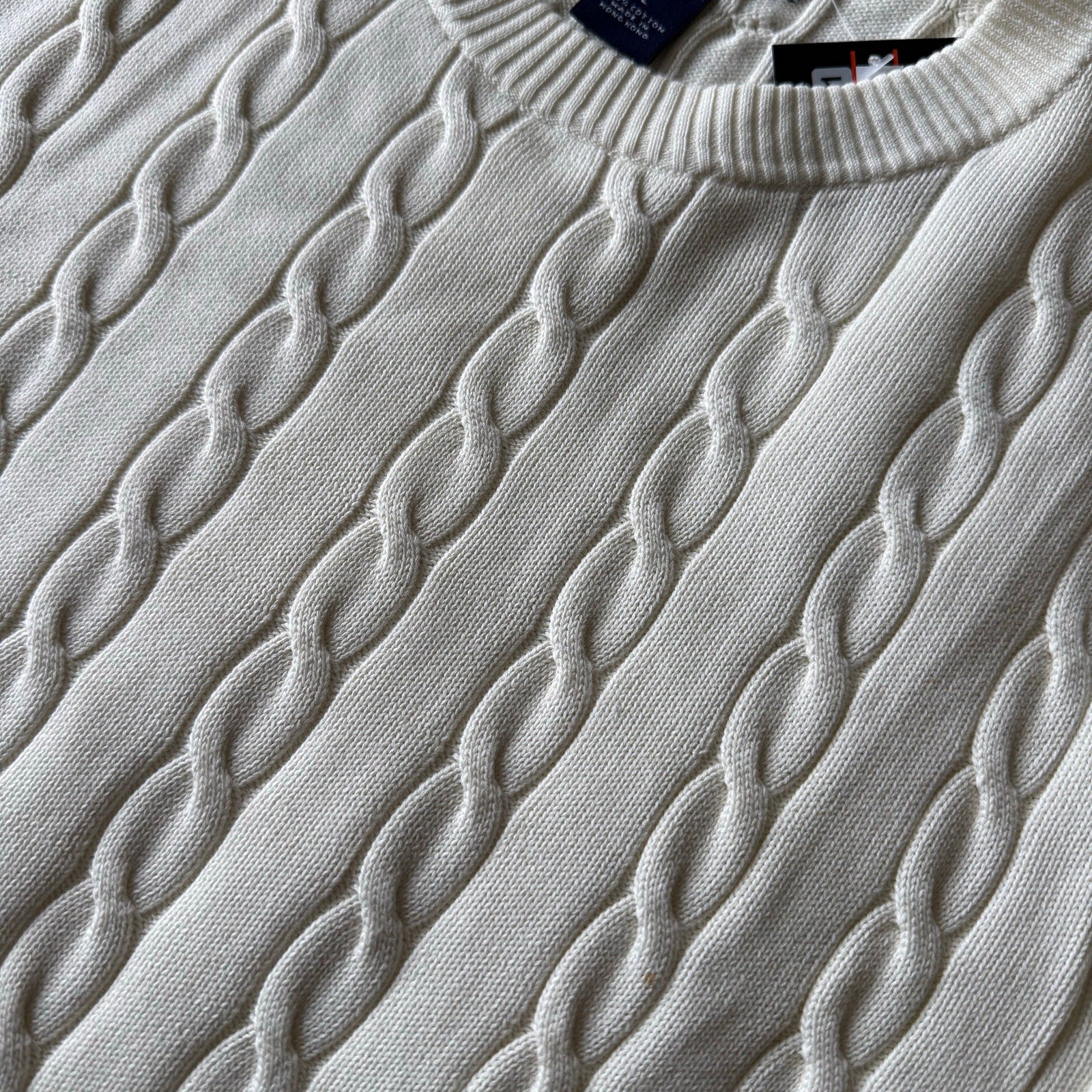90s Roundtree & York Cream Mens Sweater L