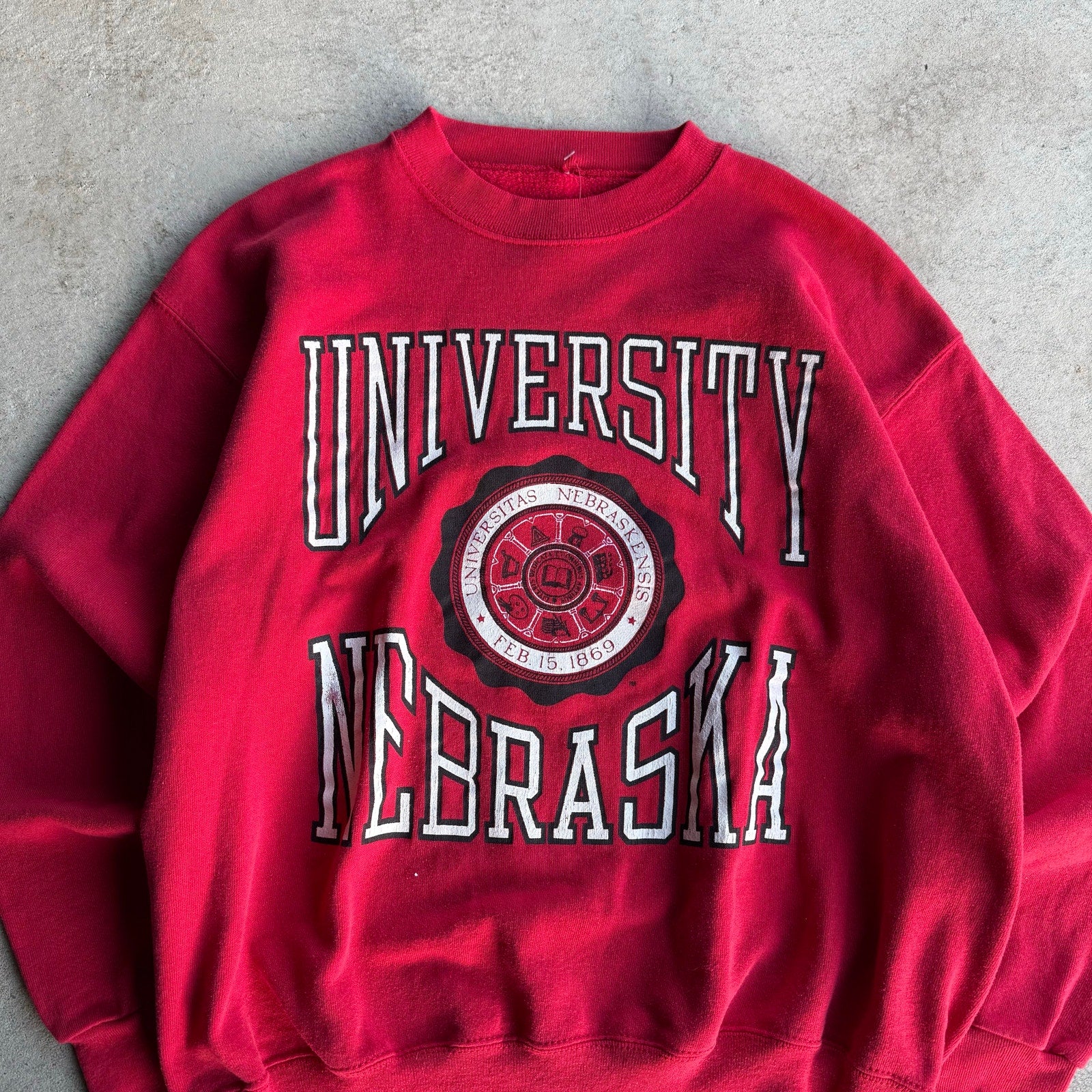 90s NERBASKA CENTER CREST CREWNECK M