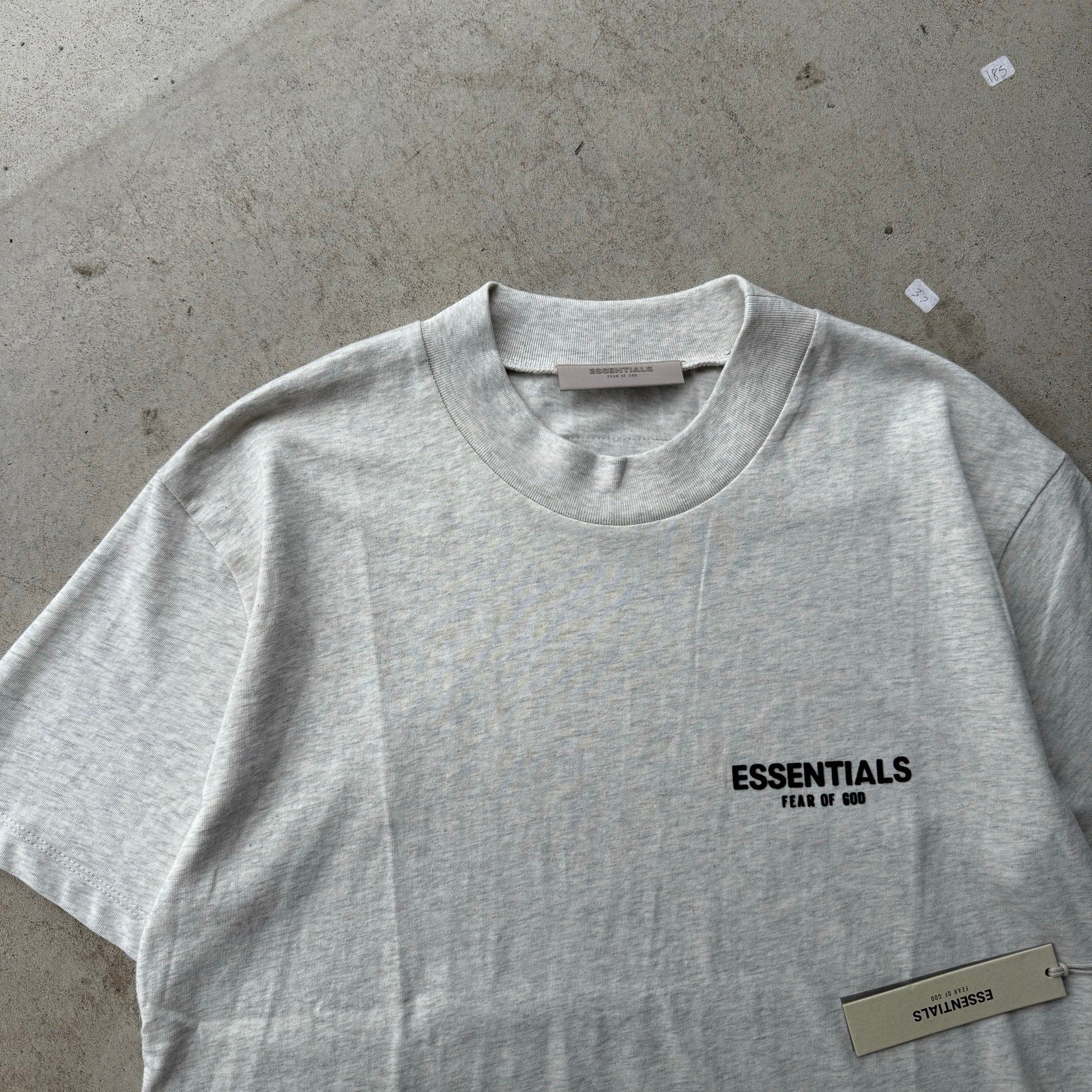 Men's Light Oat Heavyweight Fear Of God Essentials Tee S