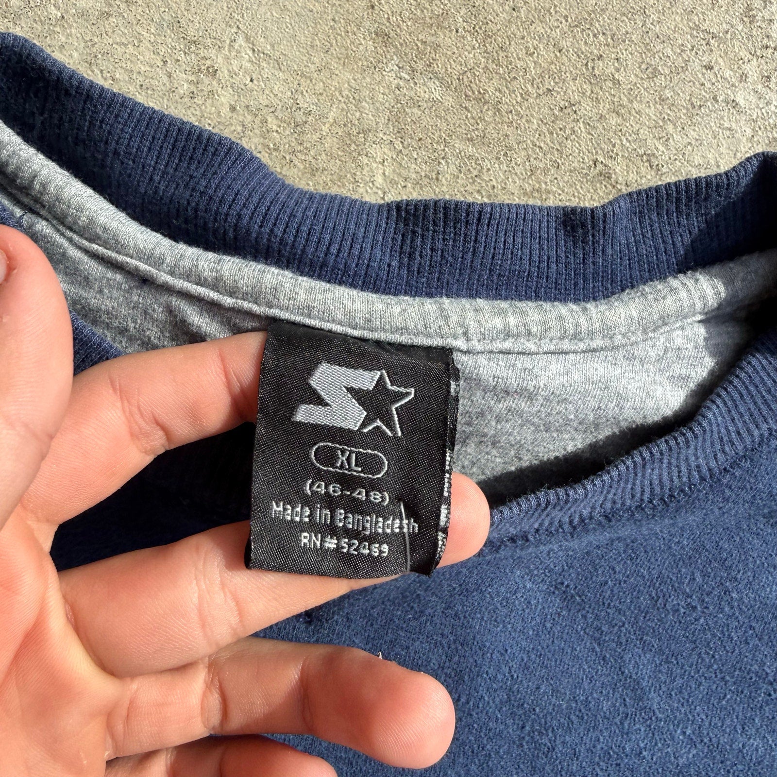 Y2K NAVY MENS STARTER CREWNECK L