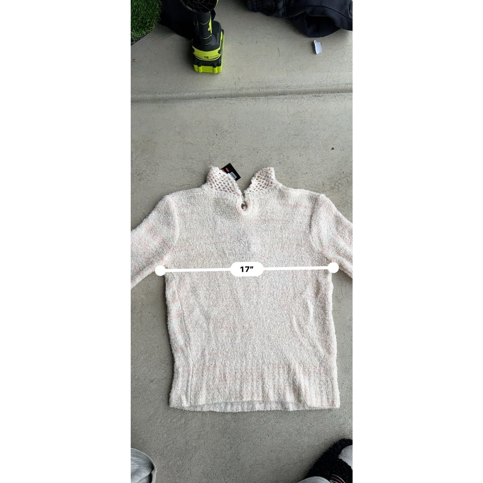 90S KNITTED FLOWER LONGSLEEVE WOMENS TOP M