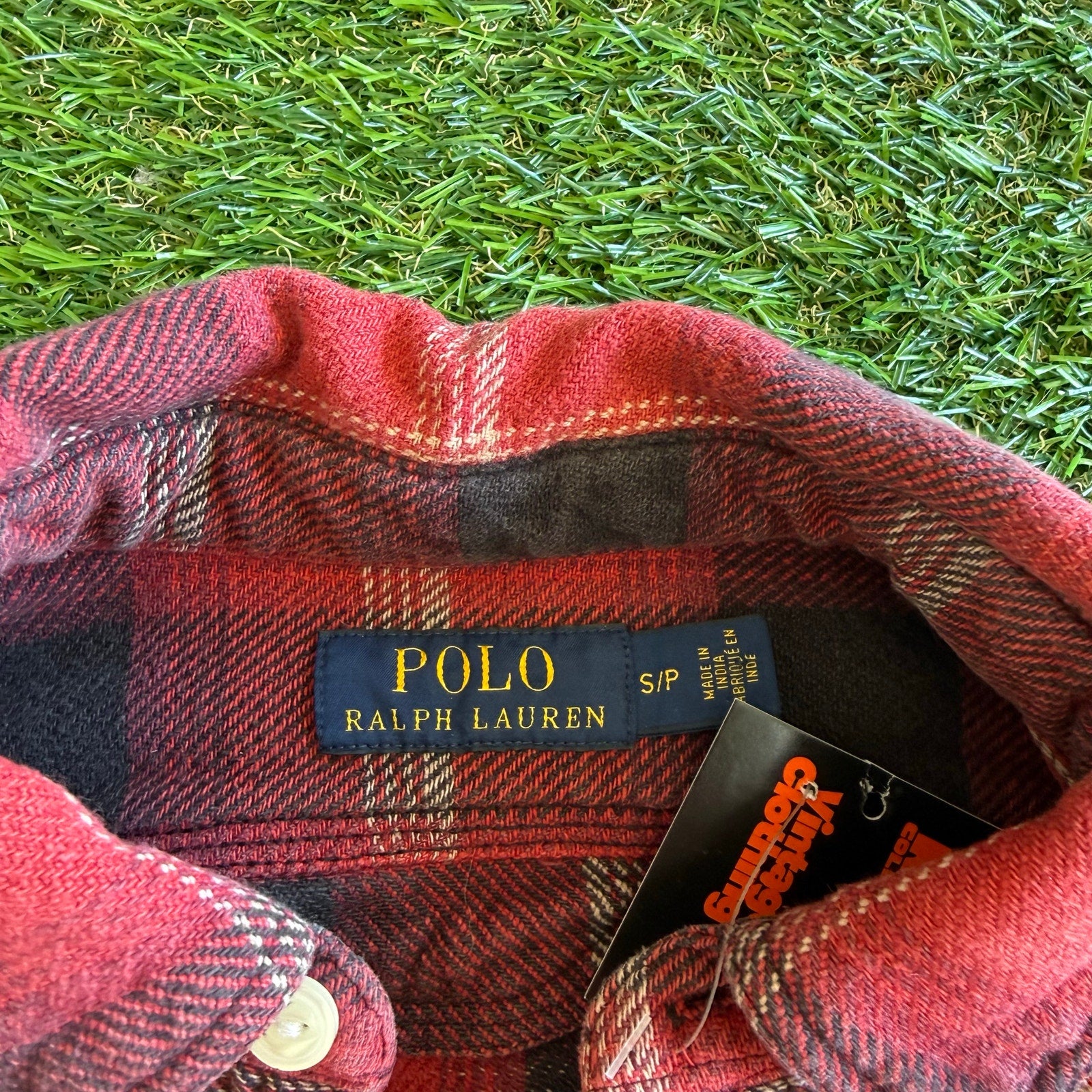 Y2K POLO RALPH LAUREN RED LONGSLEEVE BUTTON UP S
