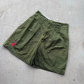 Y2K Women's Baggy Green Faded Pleated Playboy Shorts 26