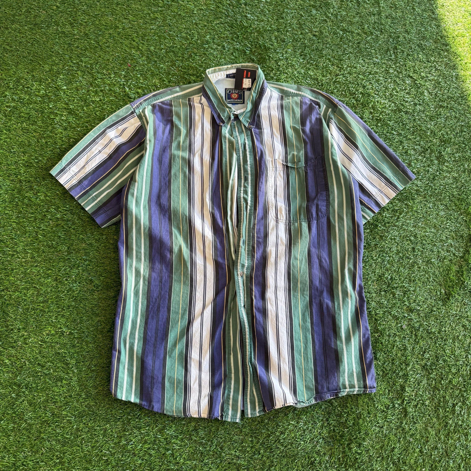 90S CHAPS RALPH LAUREN BUTTON UP X-L