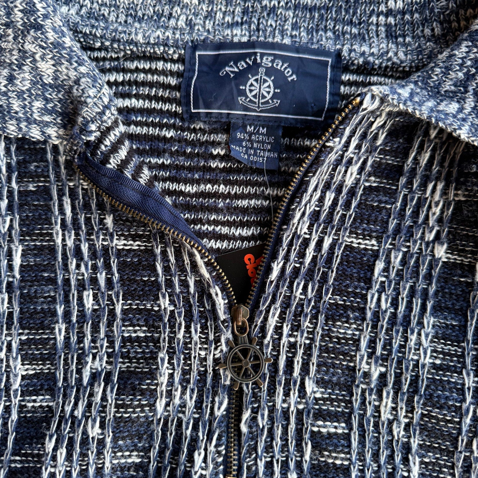 90s Navigator Knit Quarterzip M
