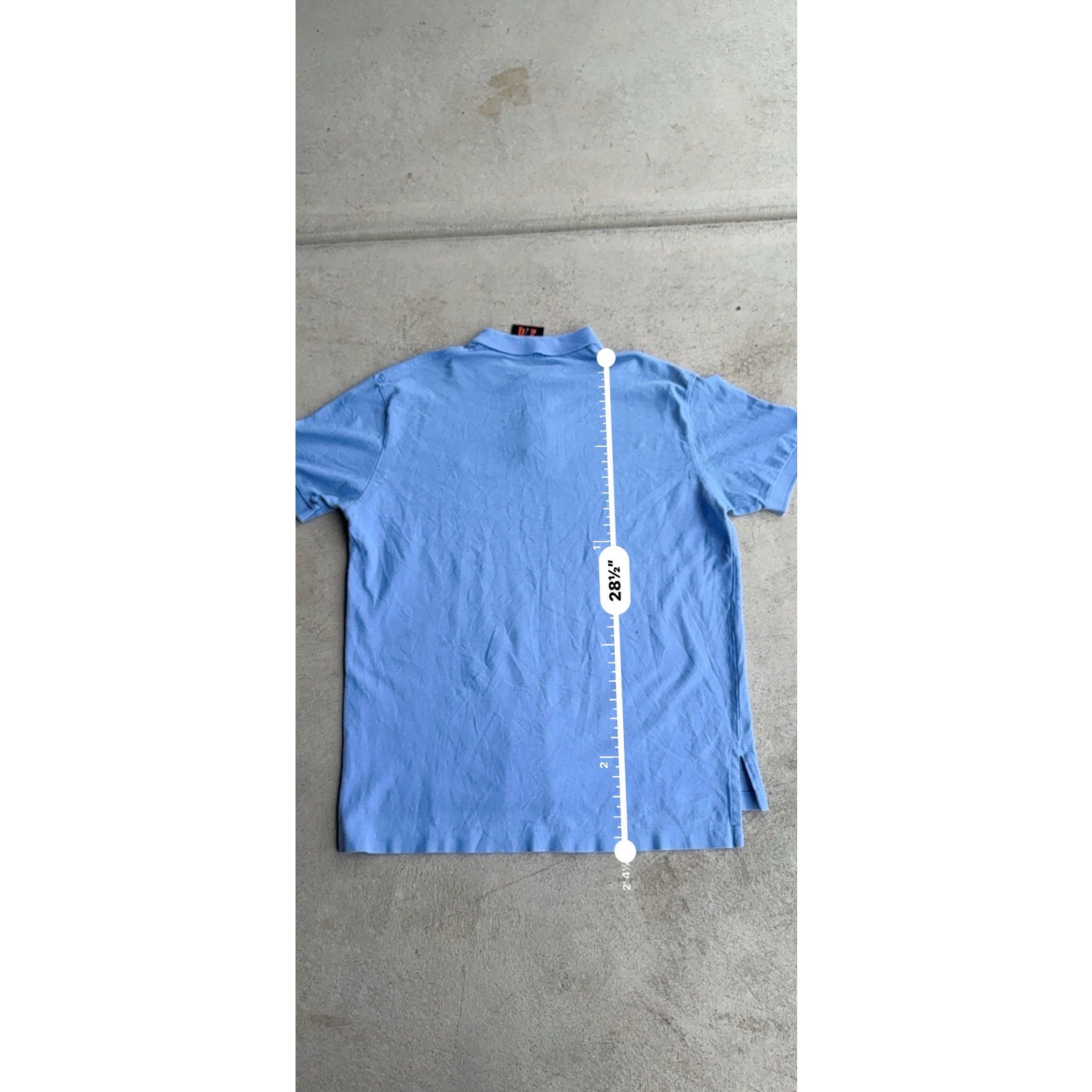 Y2K LIGHT BLUE MENS POLO L