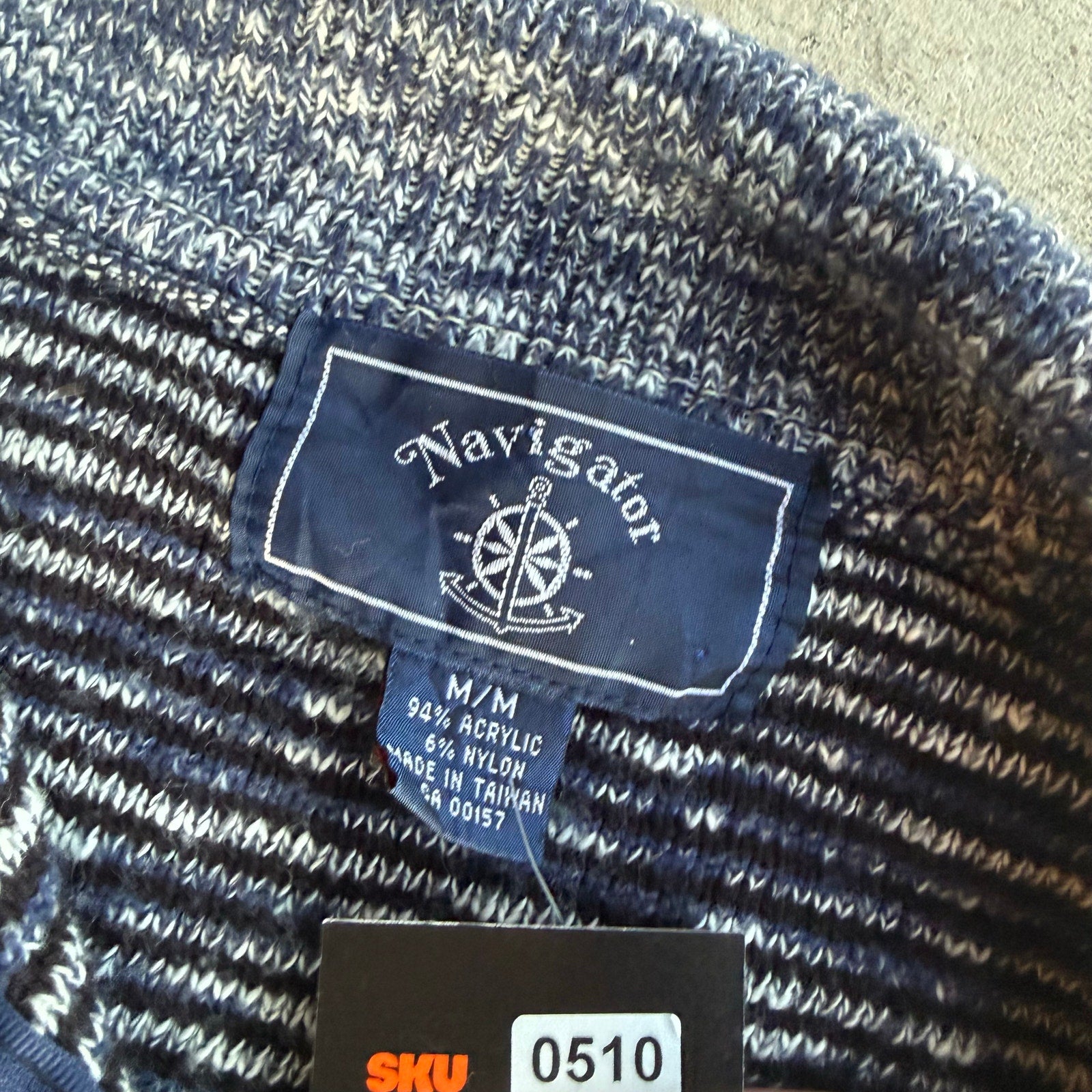 90s Navigator Knit Quarterzip M