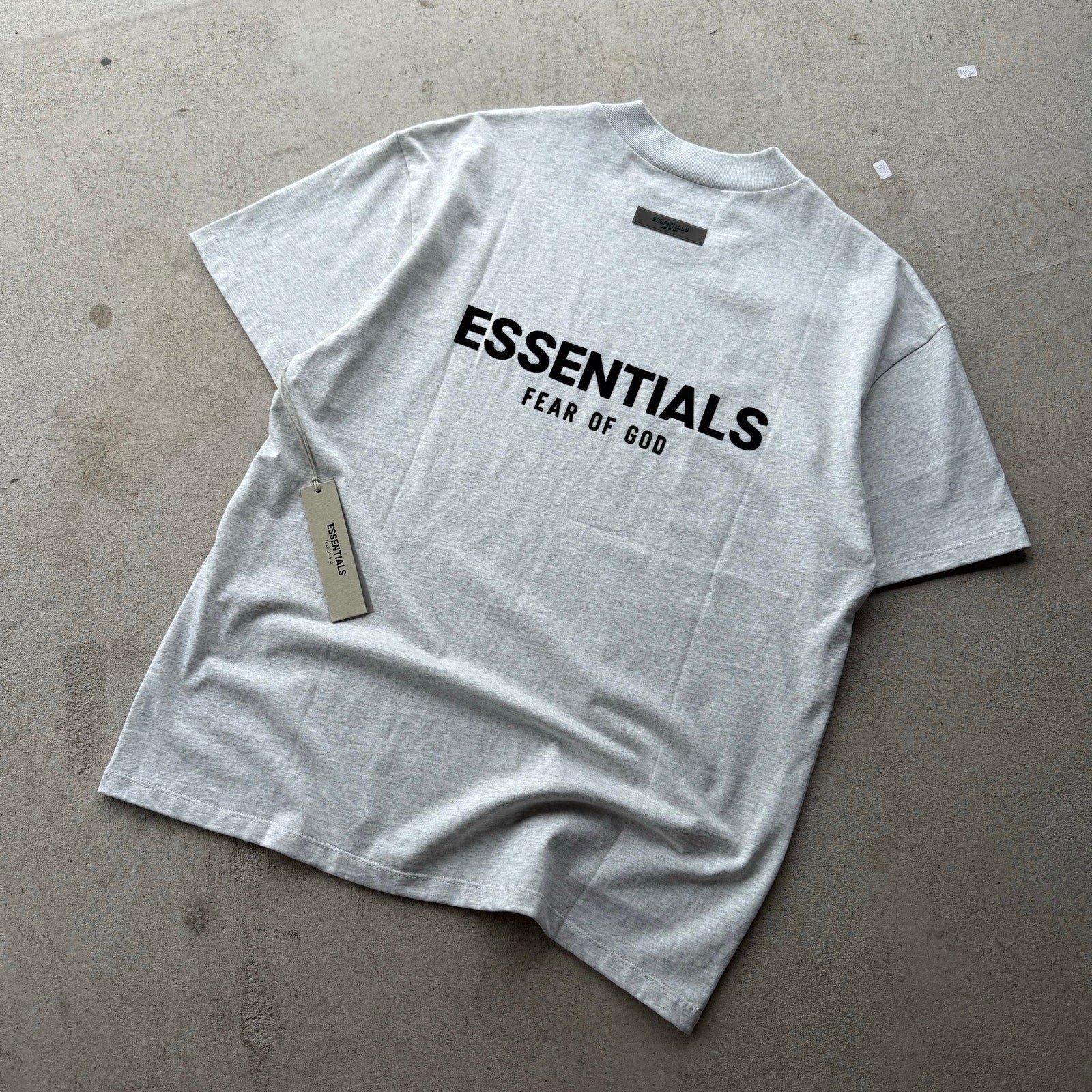 Men's Light Oat Heavyweight Fear Of God Essentials Tee M