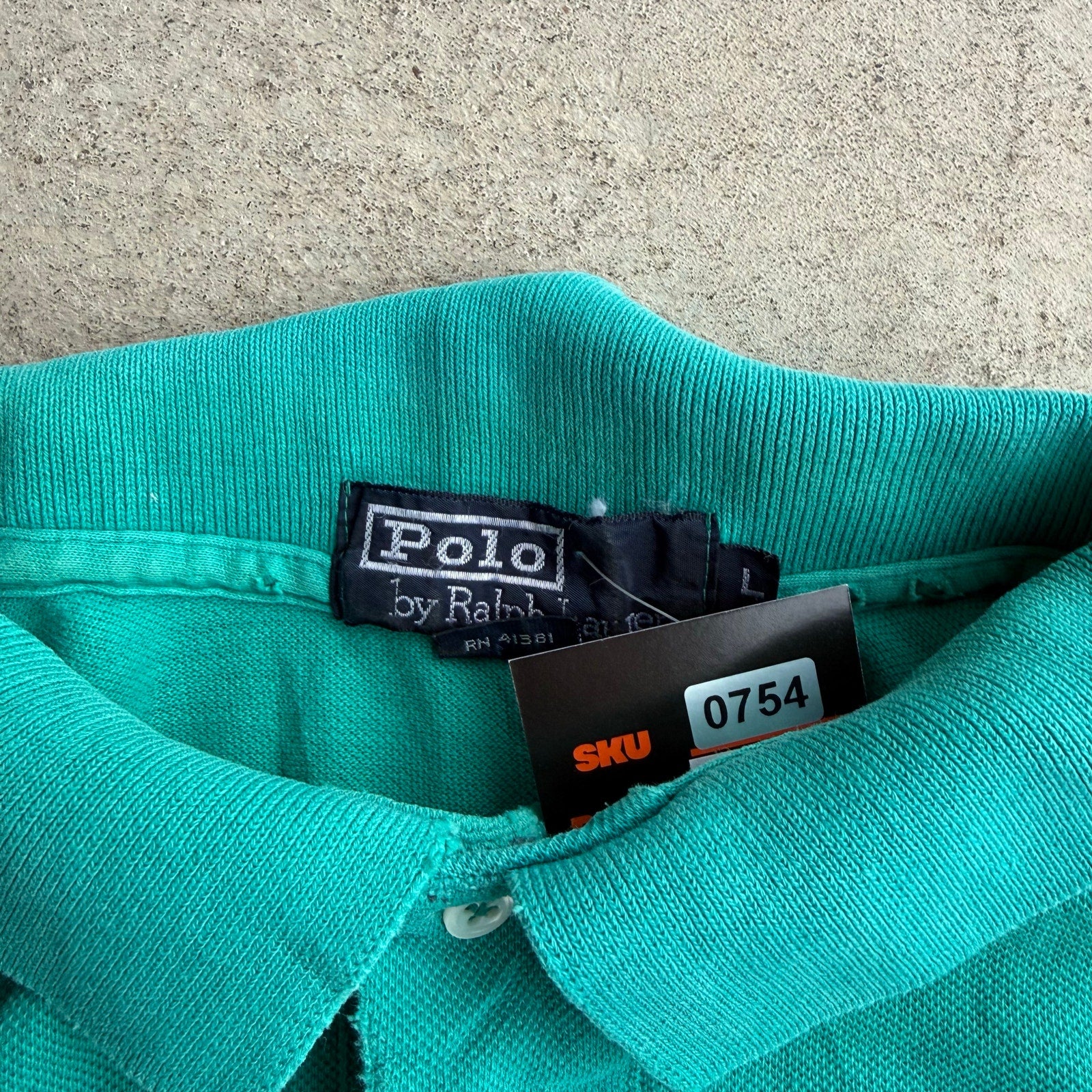 Y2K GREEN POLO WITH YELLOW POLO RL L