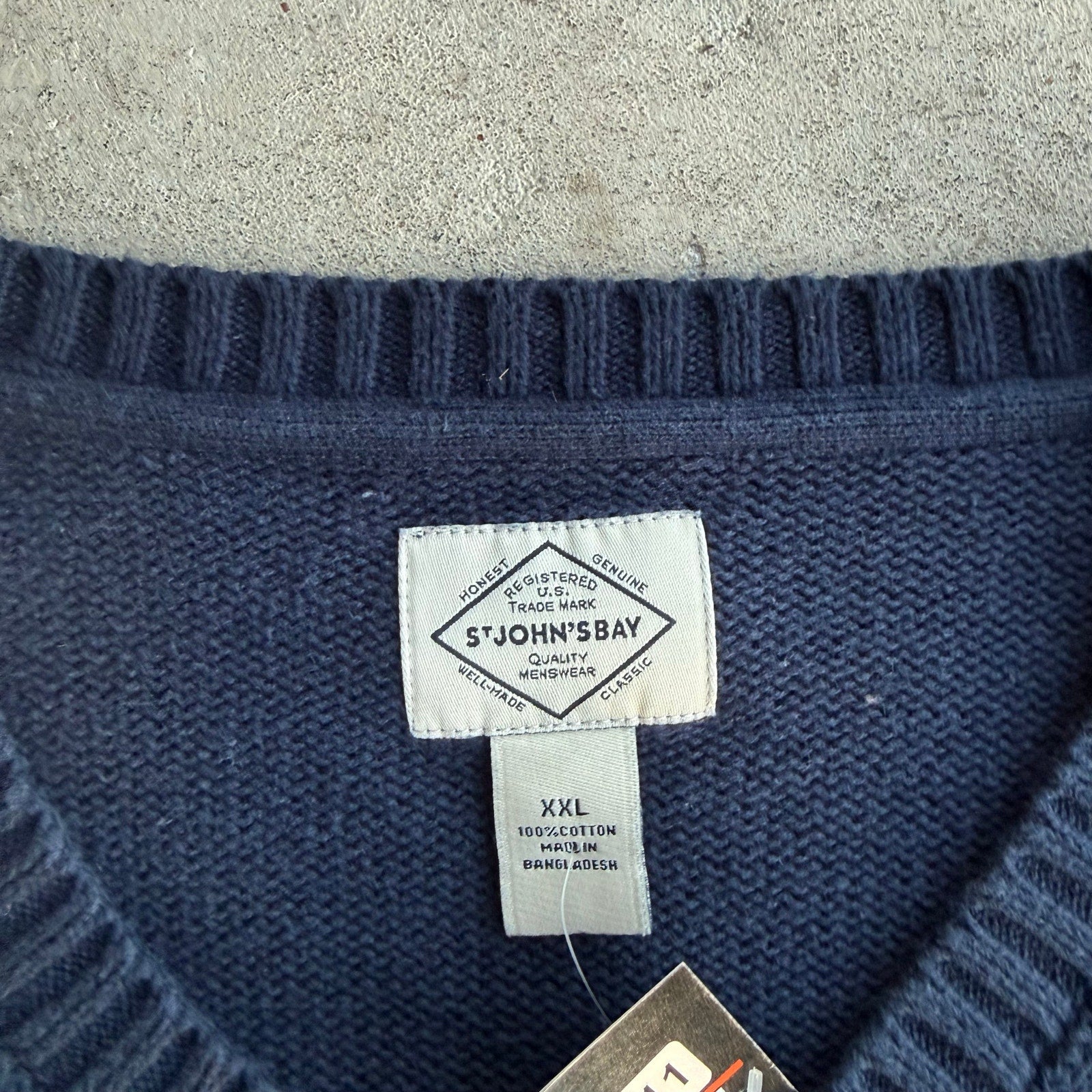 Y2K ST.JOHNS BAY MENS NAVY SWEATER XX-L