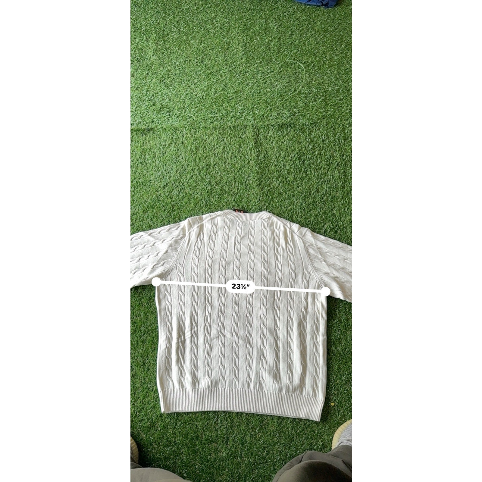 90s Roundtree & York Cream Mens Sweater L