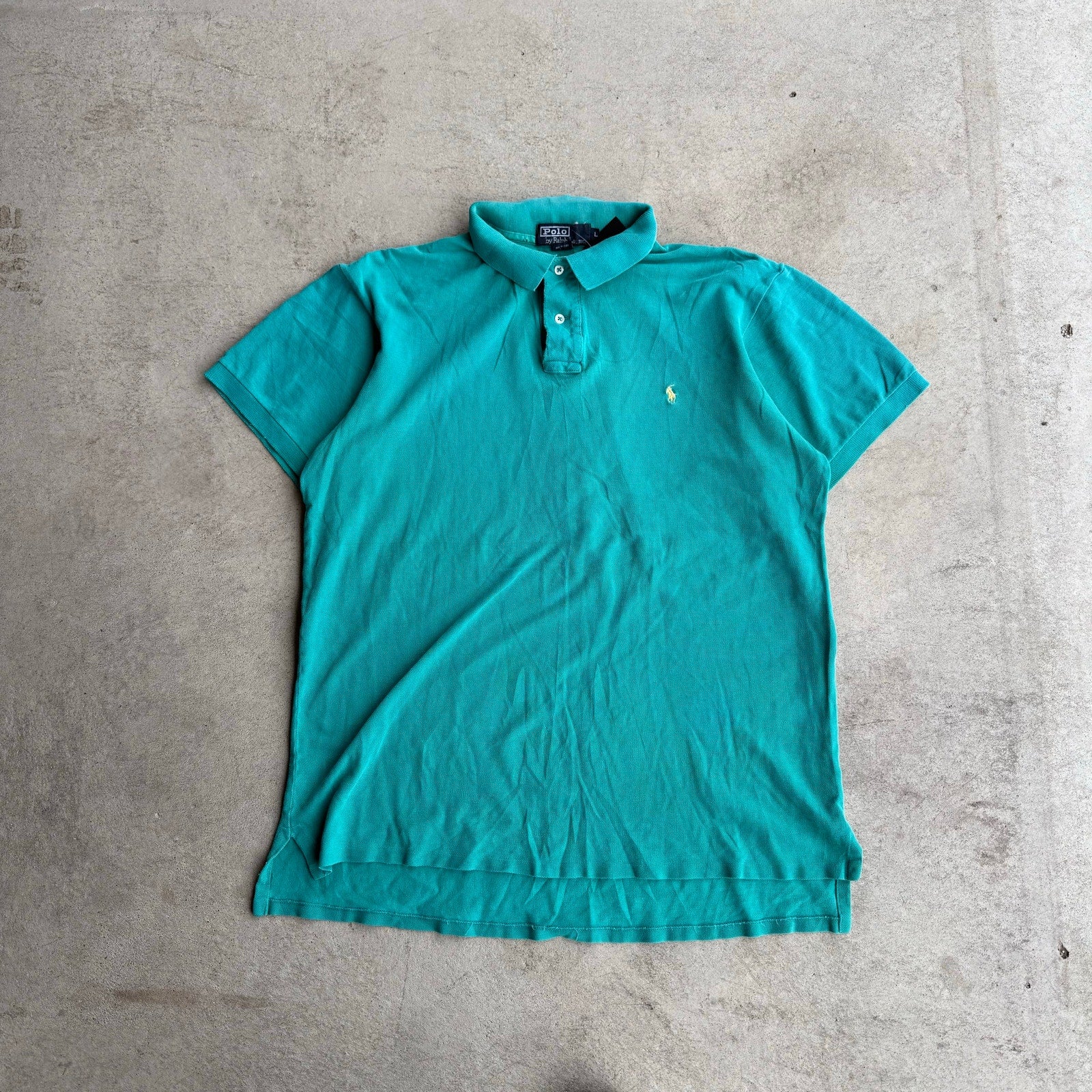 Y2K GREEN POLO WITH YELLOW POLO RL L