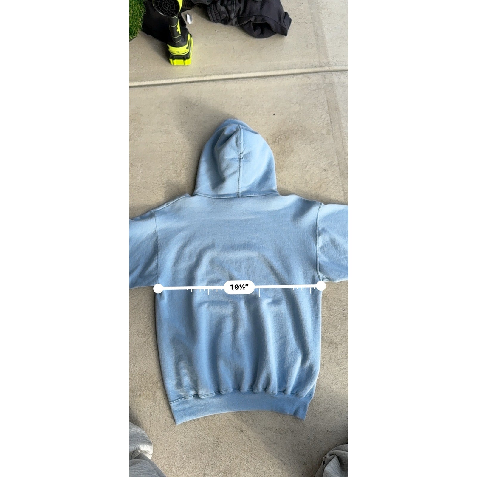 BABY BLUE Y2K CHAMPION HOODIE M