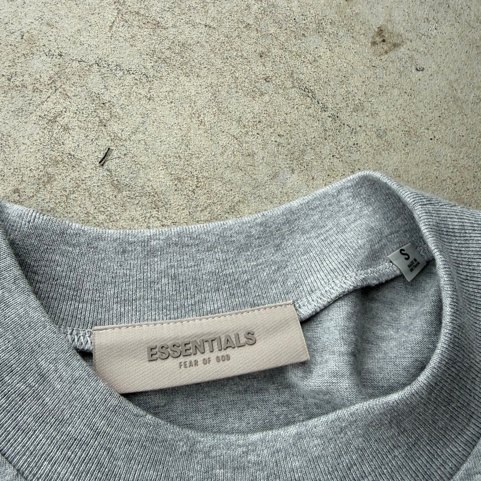 Men's Dark Oat Heavyweight Fear Of God Essentials Tee S