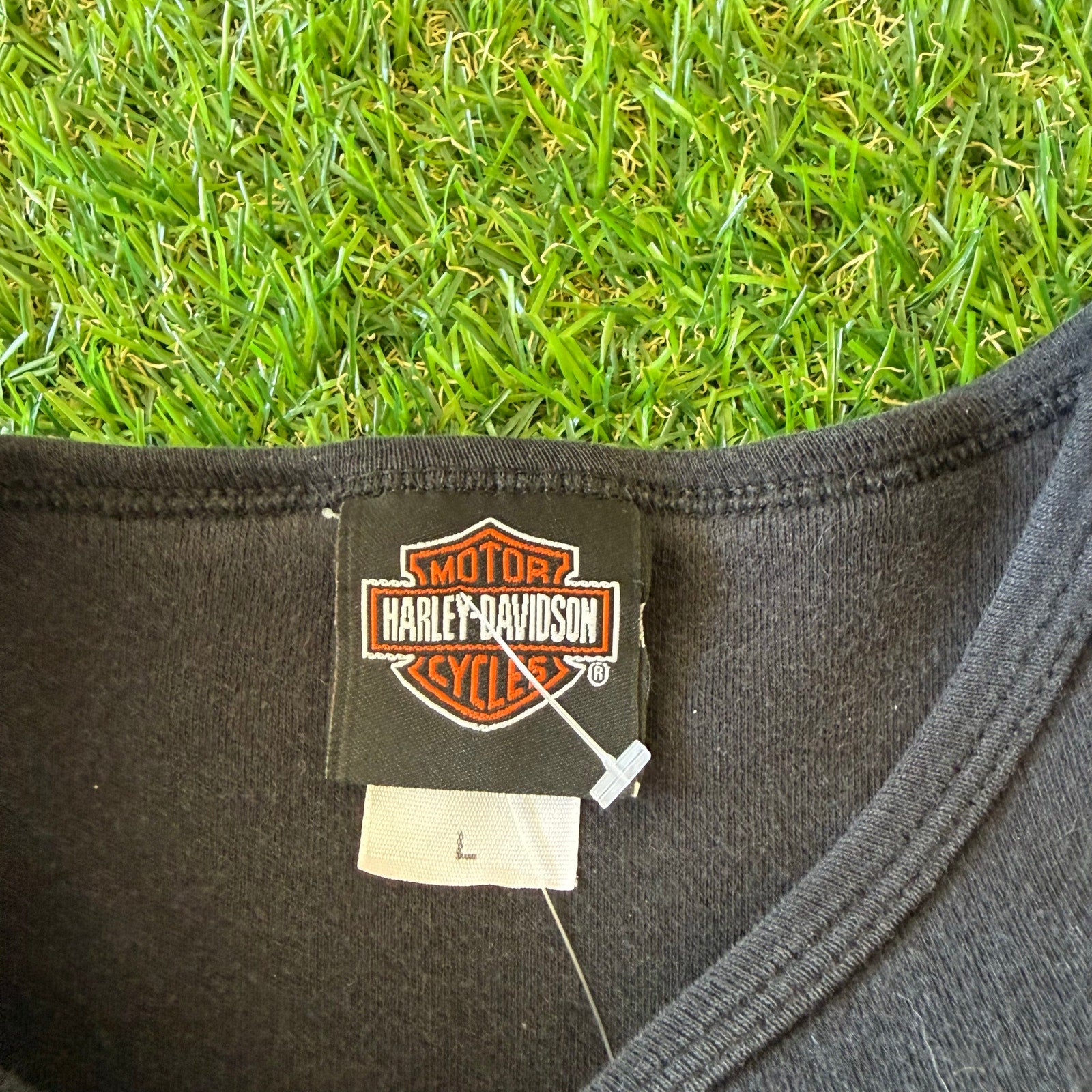 Y2K Harley Davidson Rhinestone Arkansas Womens Top L