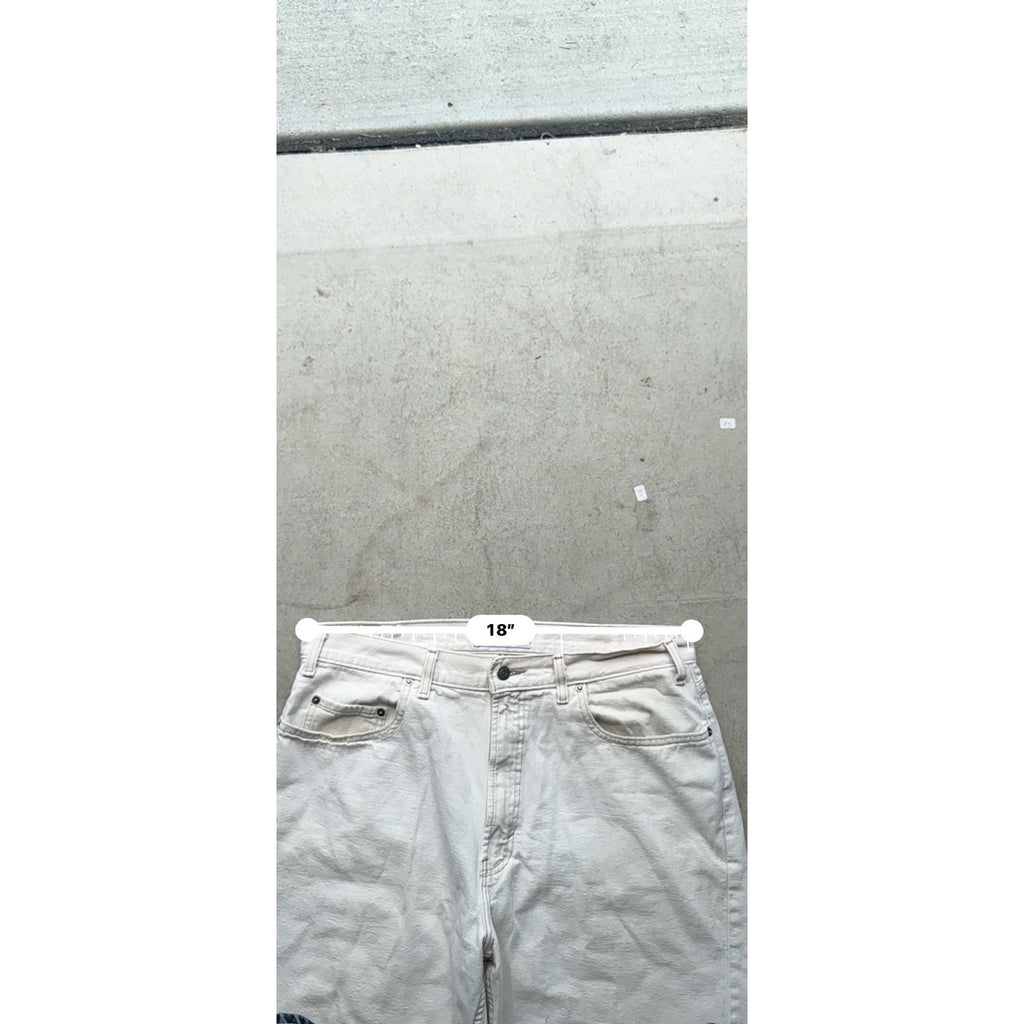 Y2K Mens Light Tan Loose Fit Gap Bermuda Jorts 36