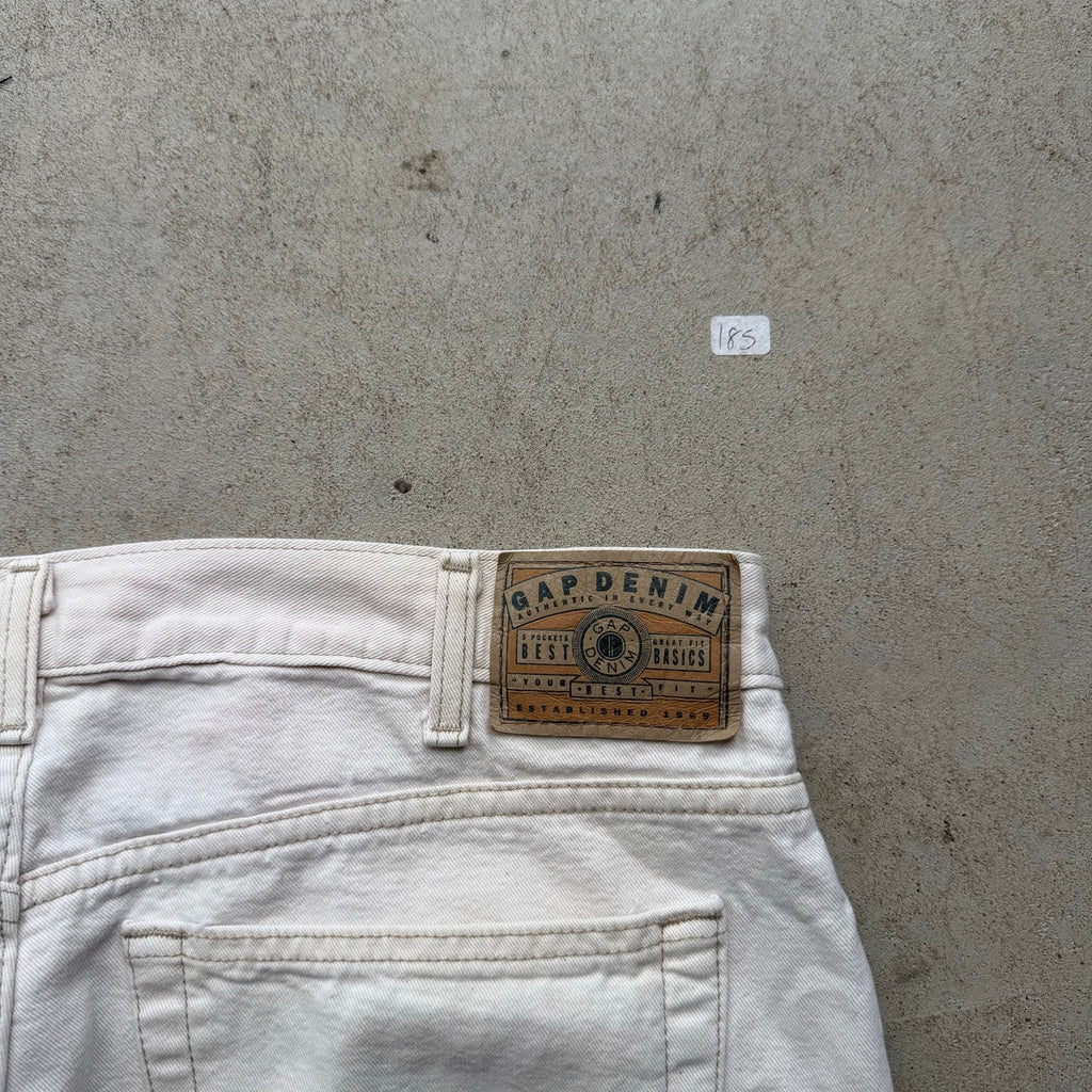 Y2K Mens Light Tan Loose Fit Gap Bermuda Jorts 36