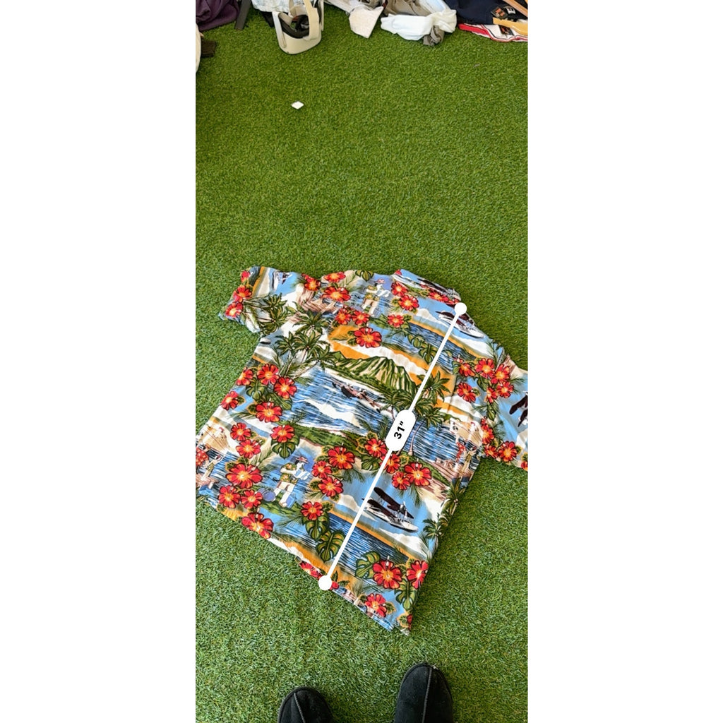 Y2K BIG DOGS BEACH BUTTON UP X-L