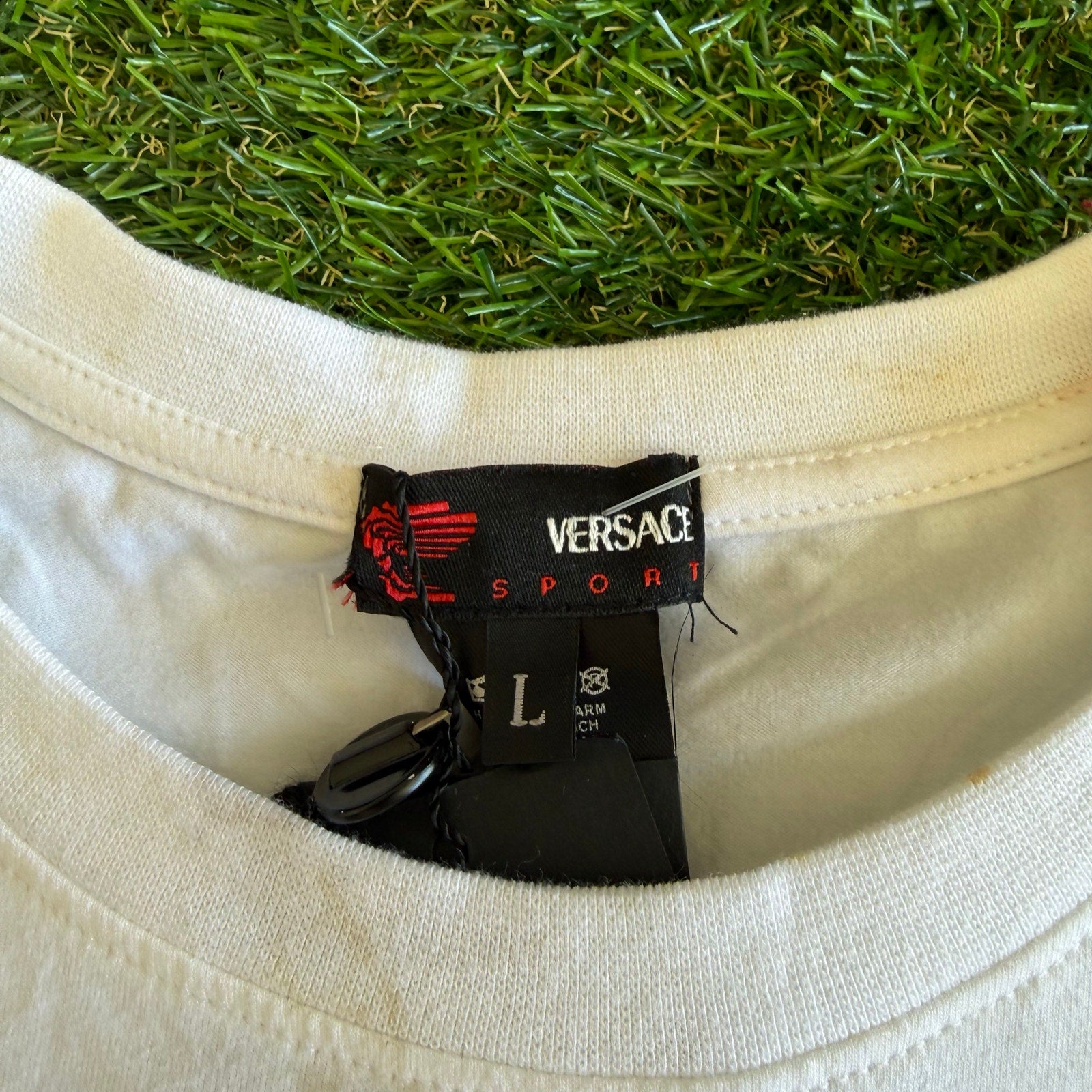 Y2K DEADSTOCK VERSACE SPORT WOMENS TOP L (EXPENSIVE RETAIL)