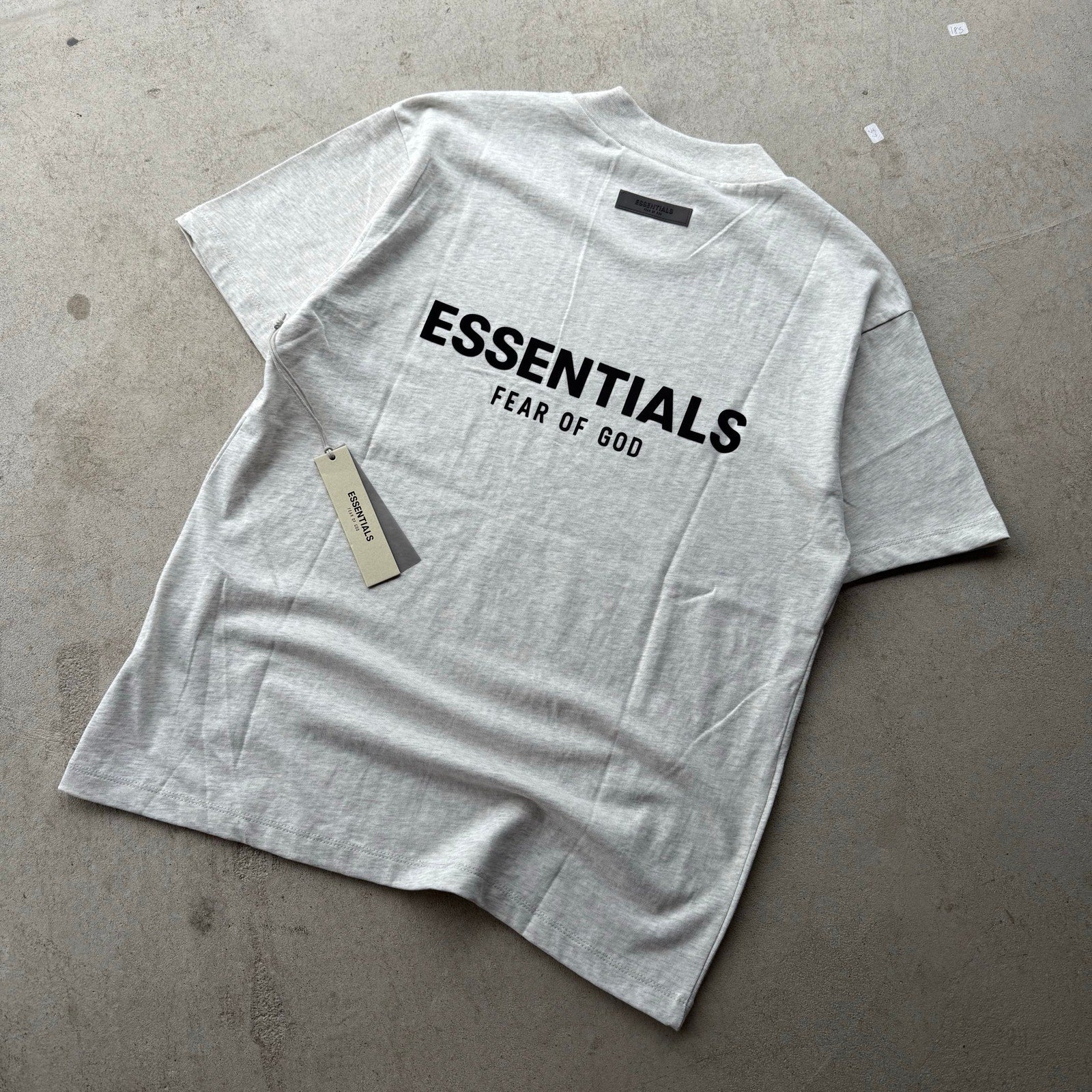 Men's Light Oat Heavyweight Fear Of God Essentials Tee S