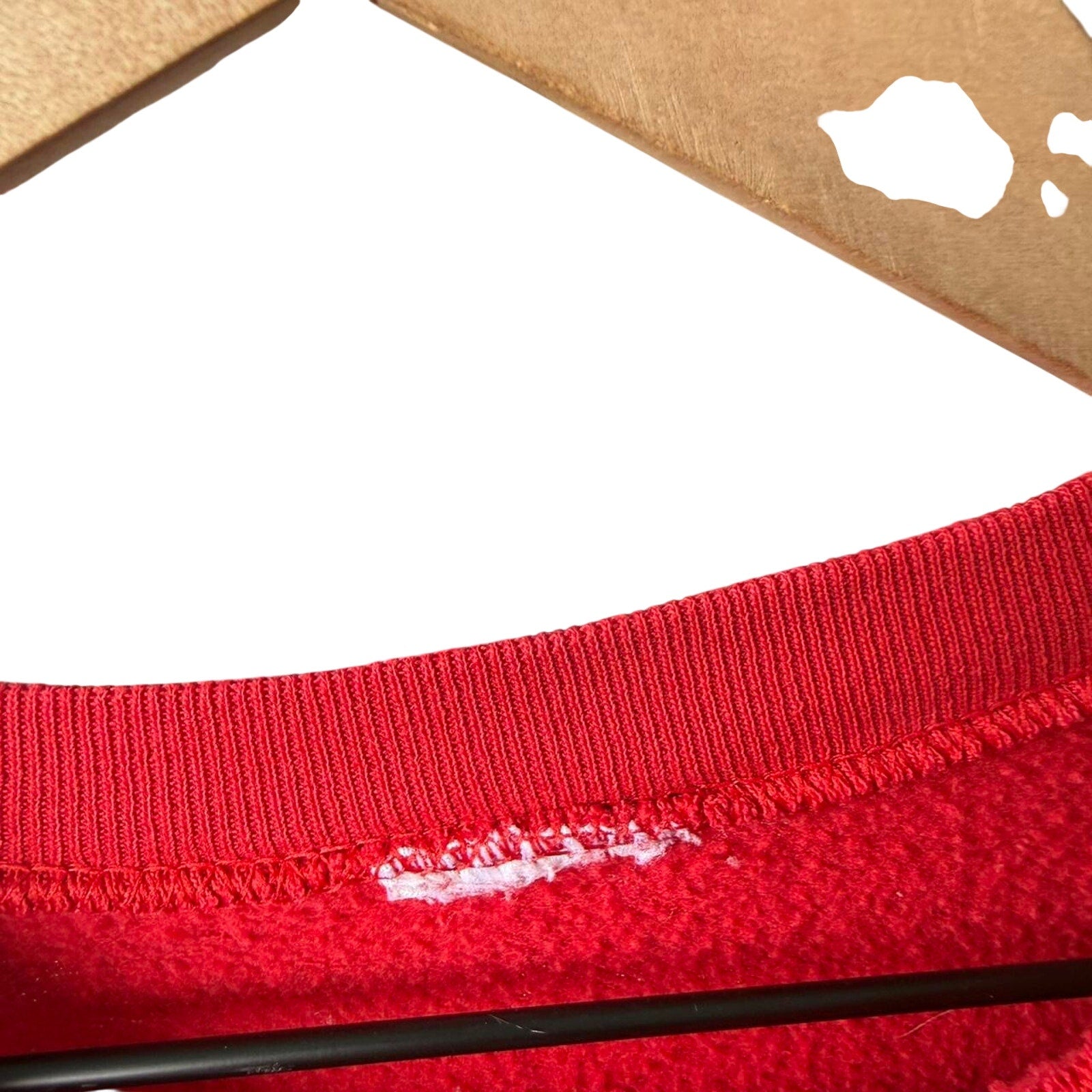 Vintage 80s red blank crewneck M