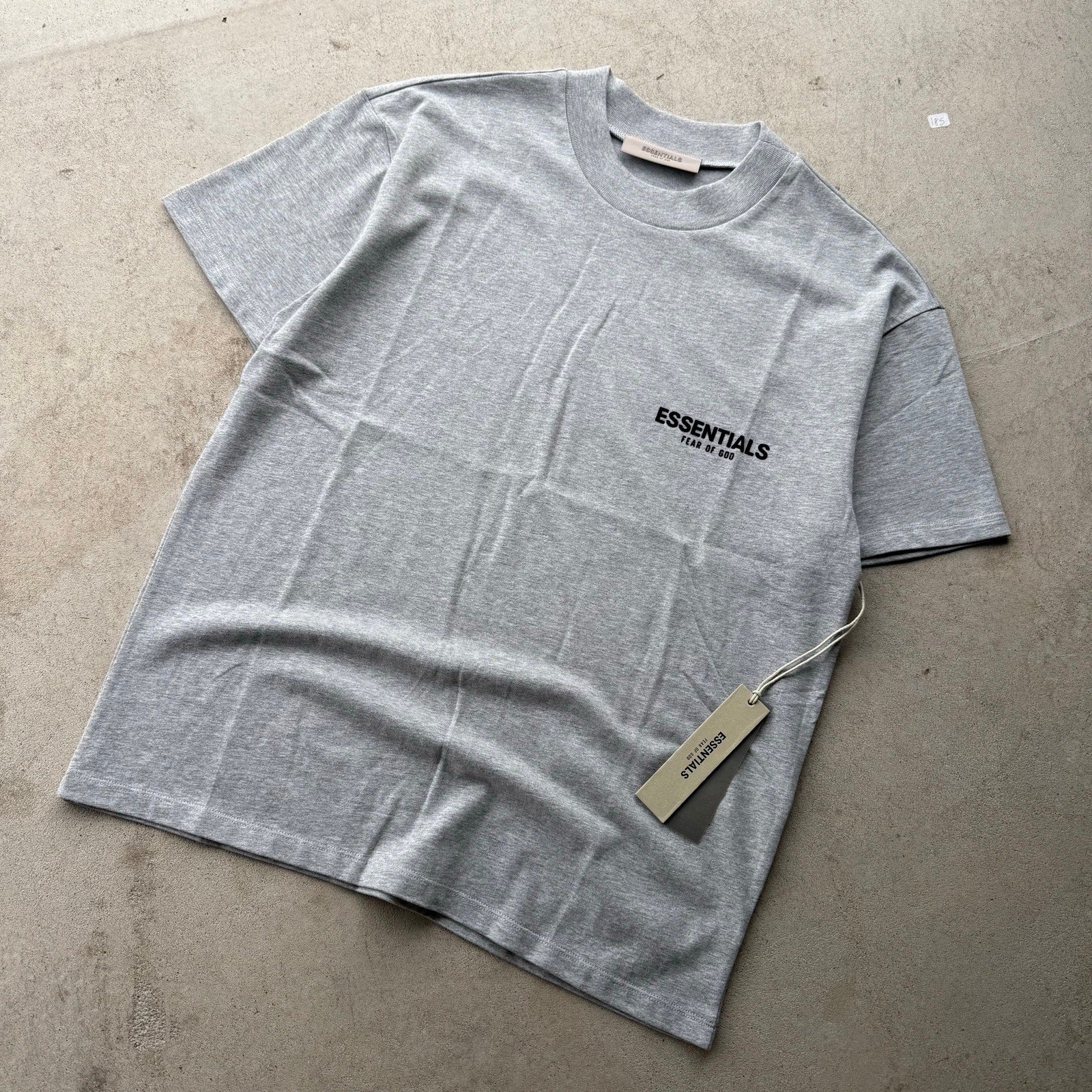 Men's Dark Oat Heavyweight Fear Of God Essentials Tee S