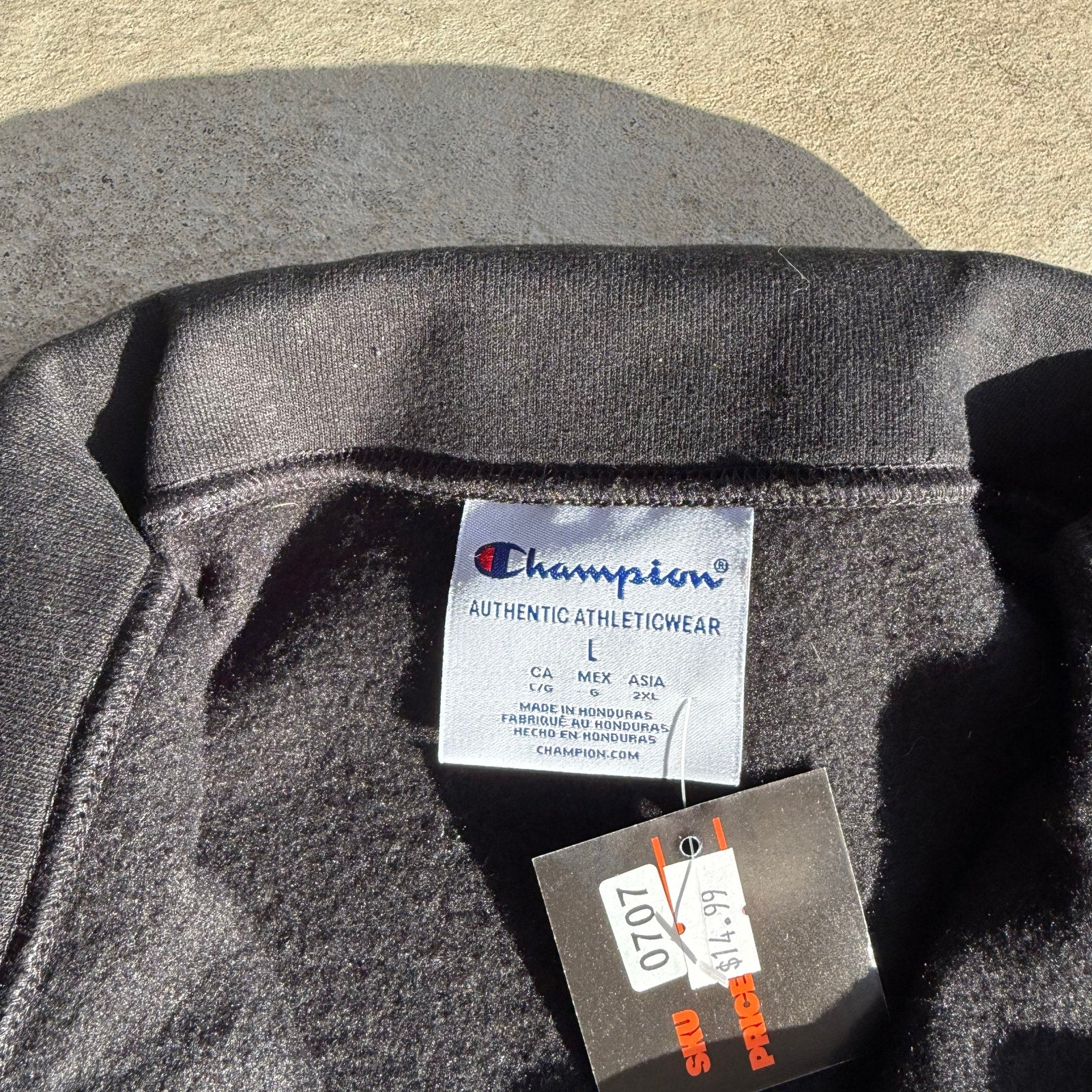 USMC CHAMPION BLACK QUARTERZIP L