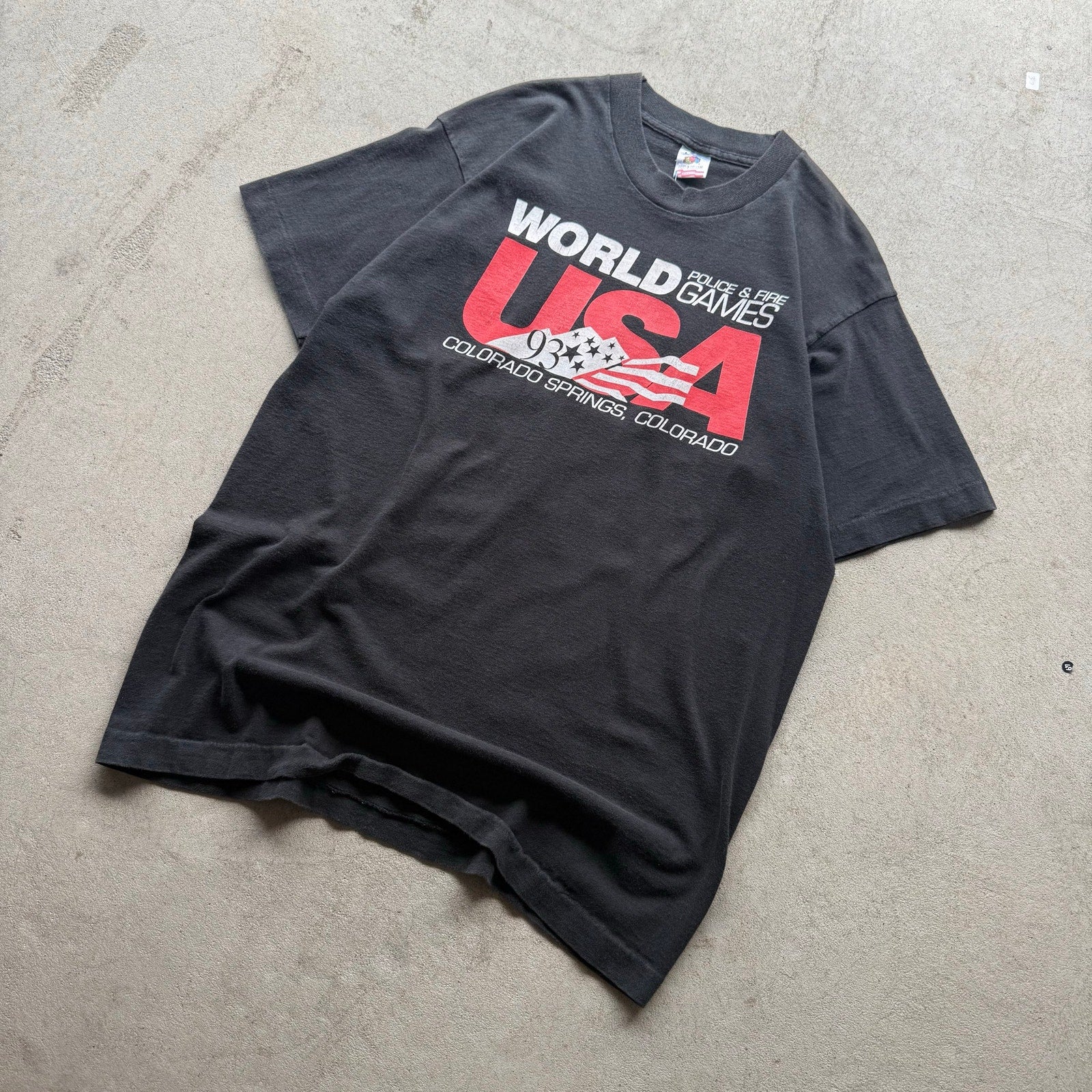 1993 USA Police & Fire World Games Colorado Springs Tee L