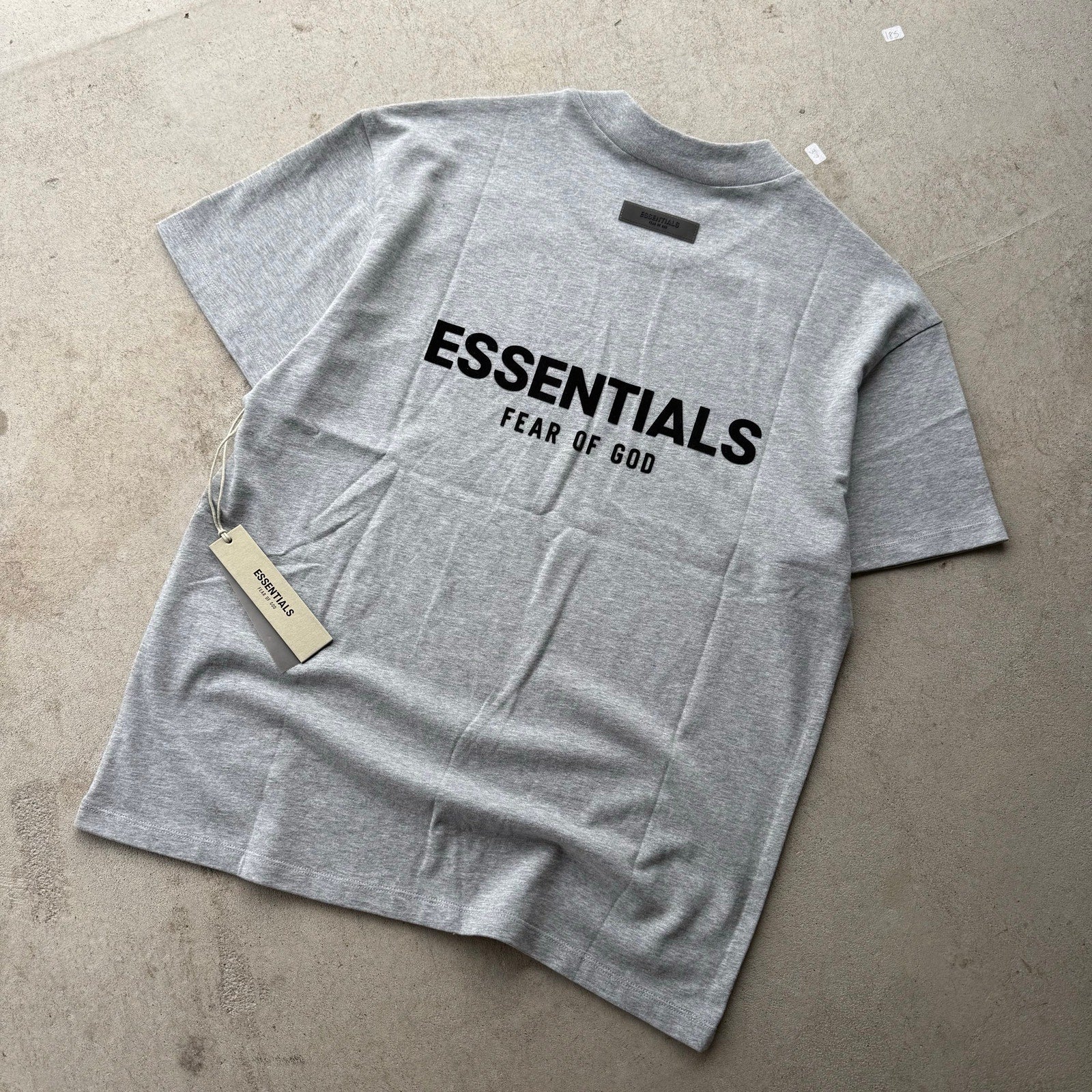 Men's Dark Oat Heavyweight Fear Of God Essentials Tee S