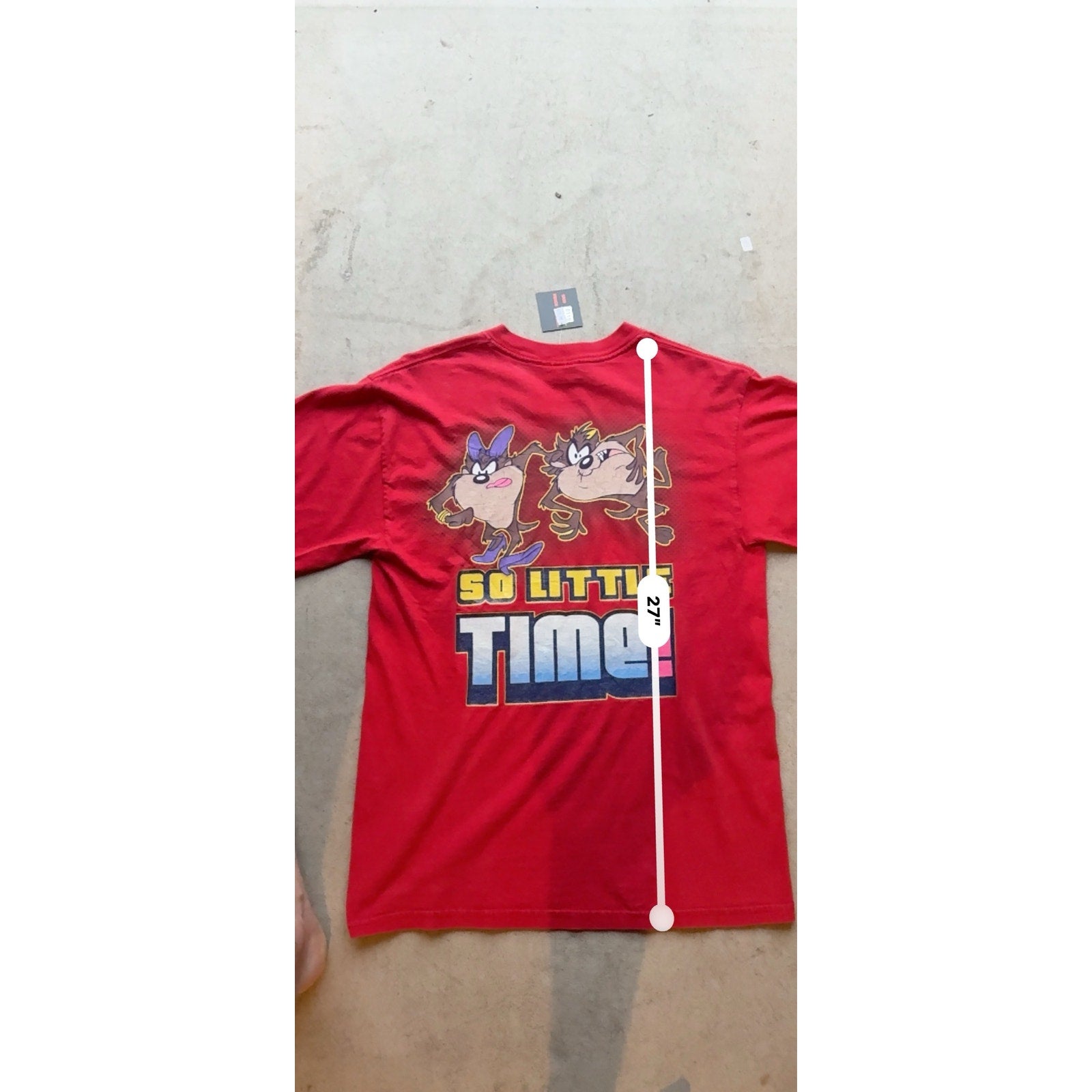 90s Men's So Much Attitude ! / So little Tike Tasmanian Devil Cartoon Tee S