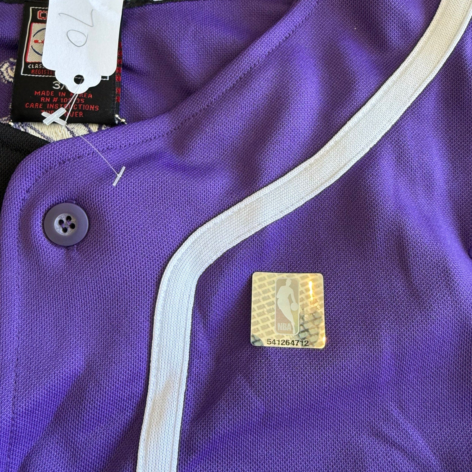 Y2K DEADSTOCK BASEBALL STYLE NBA LAKERS JERSEY WITH TAGS XX-L